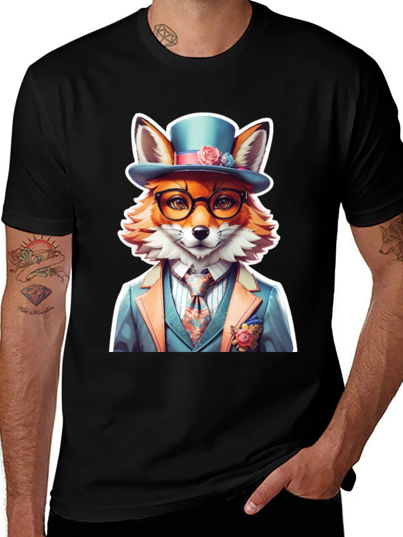 Dapper Fox Tee: Stylish Novelty T-Shirt