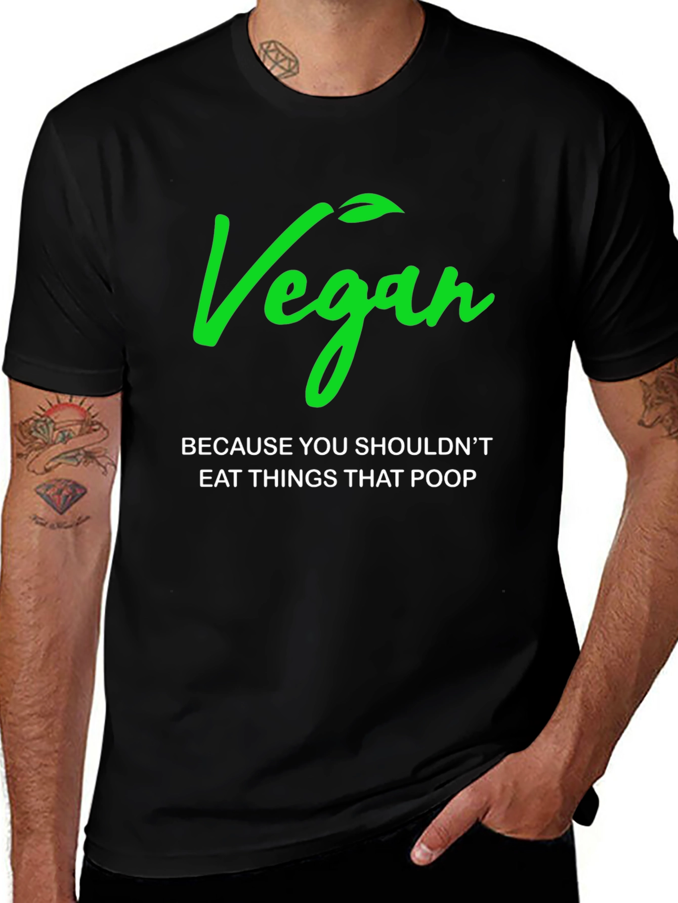 Variant 30 of Vegan T-Shirt - Because You Shouldn't Eat Things That Poop
