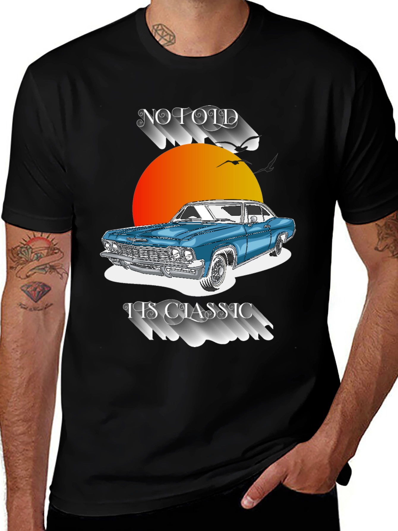 Variant 12 of Classic Car T-Shirt - "Not Old, It's Classic"