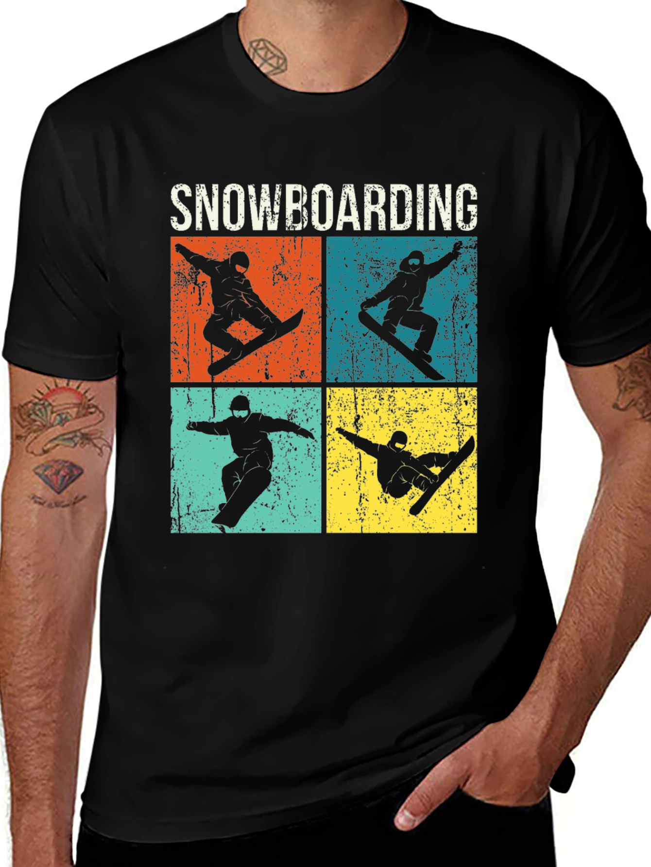 Variant 30 of Retro Snowboarding T-Shirt - Vintage Style