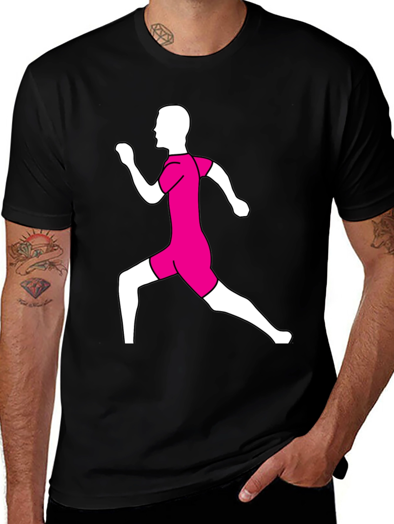 Variant 14 of Runner Graphic Tee - Black