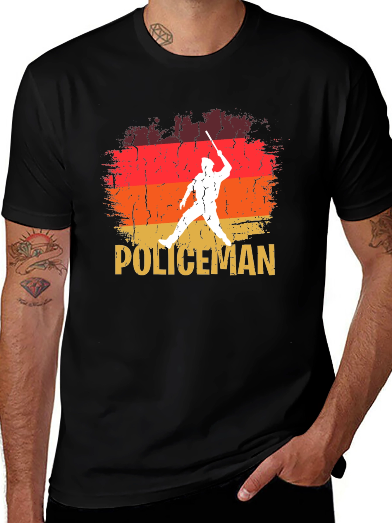 Variant 27 of Vintage Policeman Graphic T-Shirt