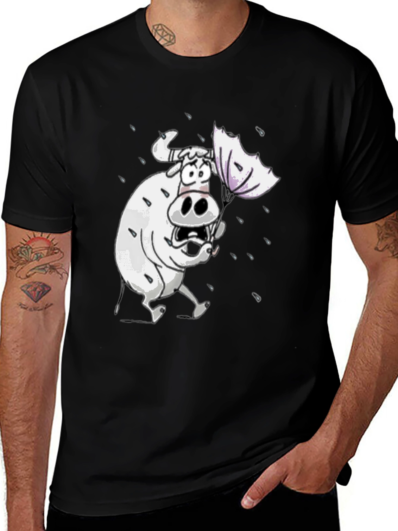Variant 11 of Funny Cow T-Shirt - Cartoon Animal Graphic Tee