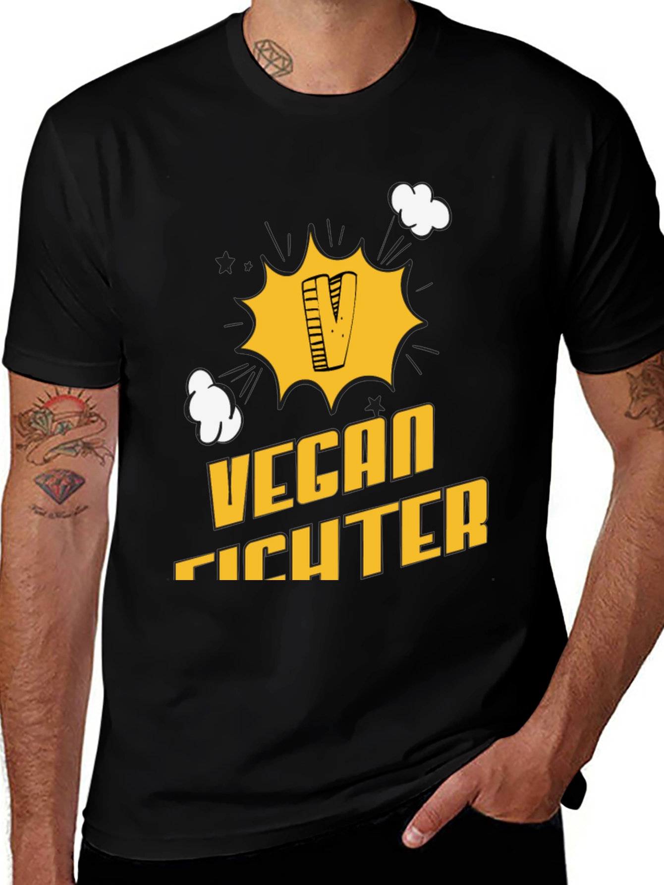 Variant 14 of Vegan Fighter Graphic T-Shirt