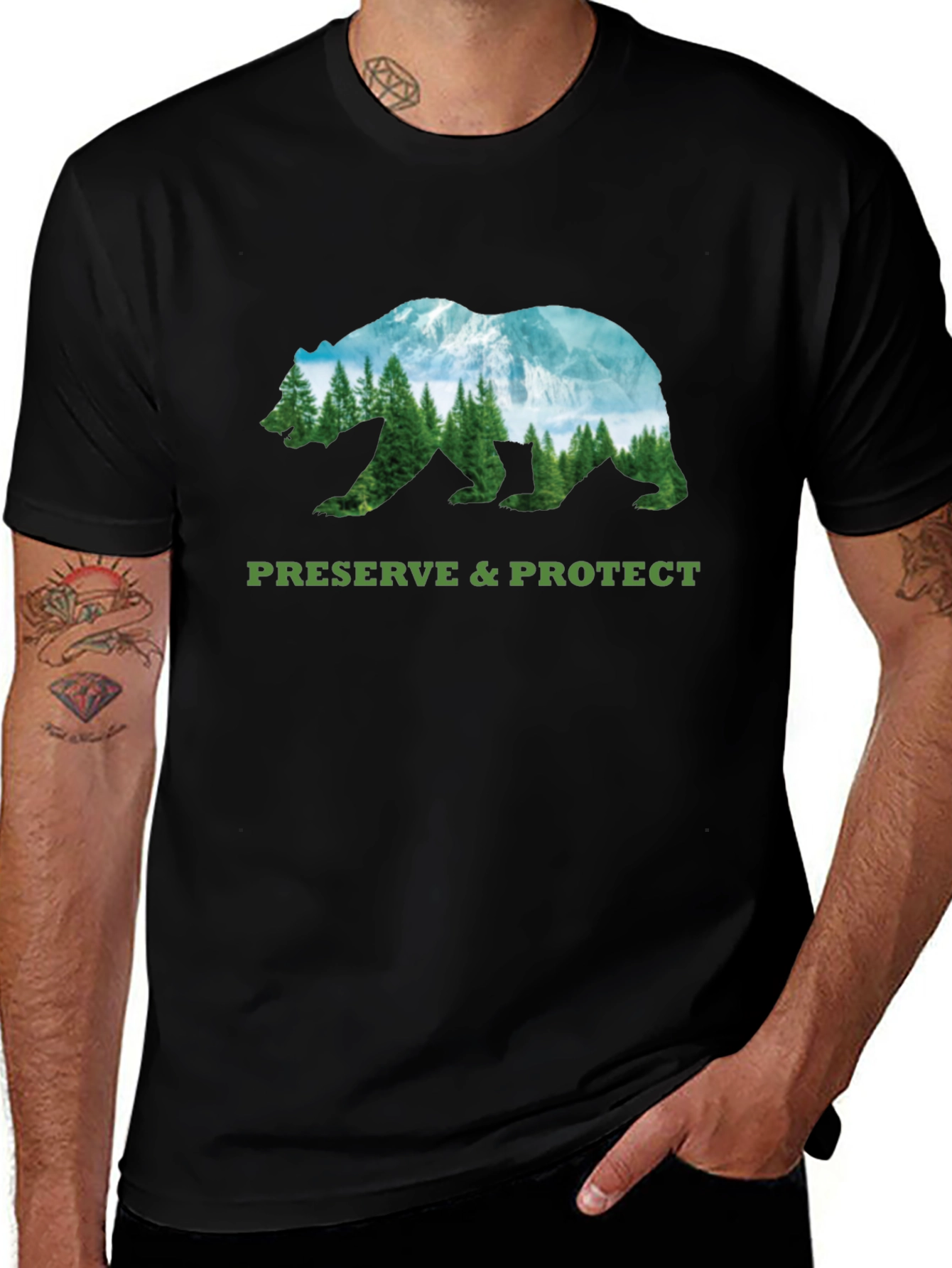 Variant 27 of Preserve & Protect Bear Graphic Tee