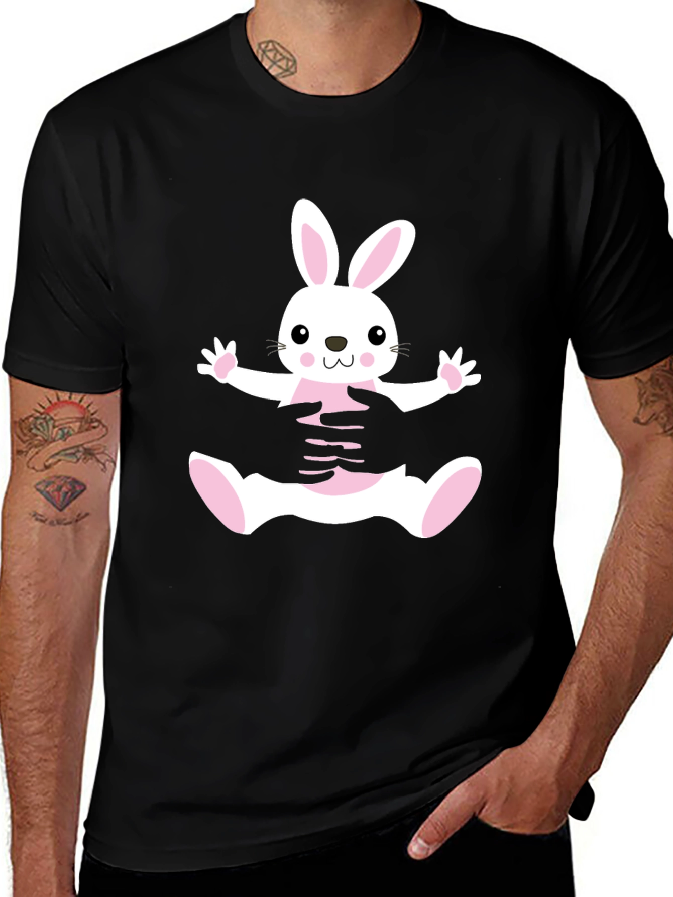 Variant 16 of Bunny Hug Black T-Shirt
