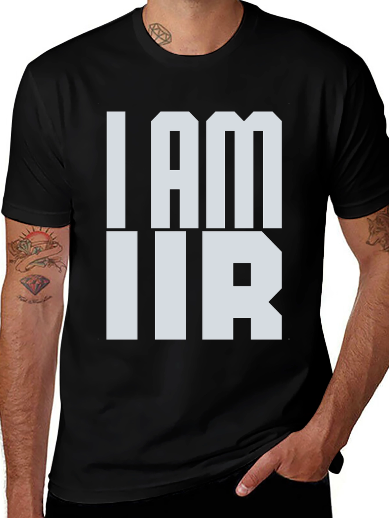 Variant 21 of I AM IIR Black Graphic T-Shirt