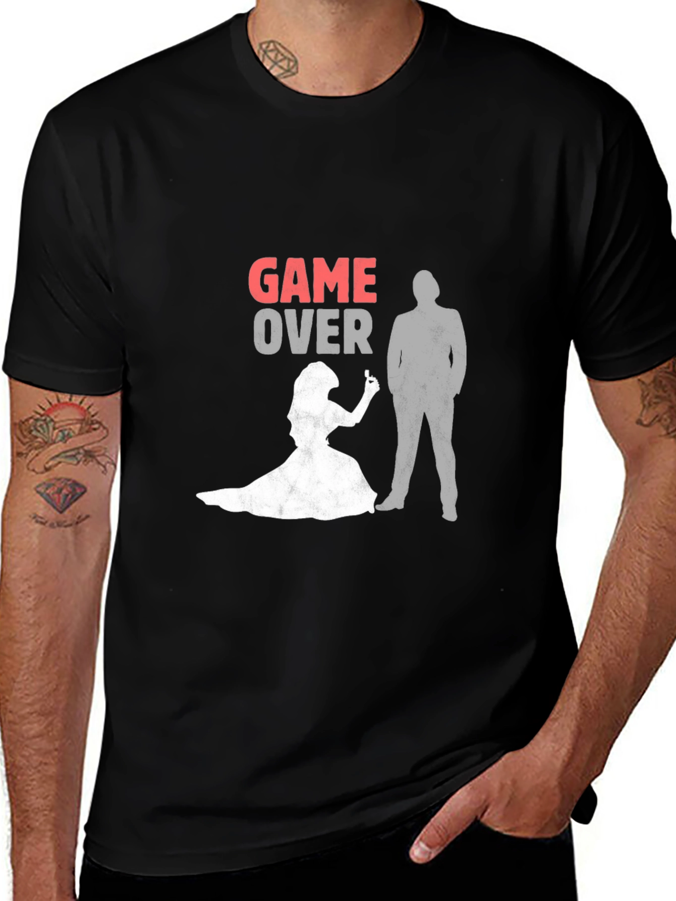 Game Over T-Shirt: Bride vs. Groom Wedding Humor
