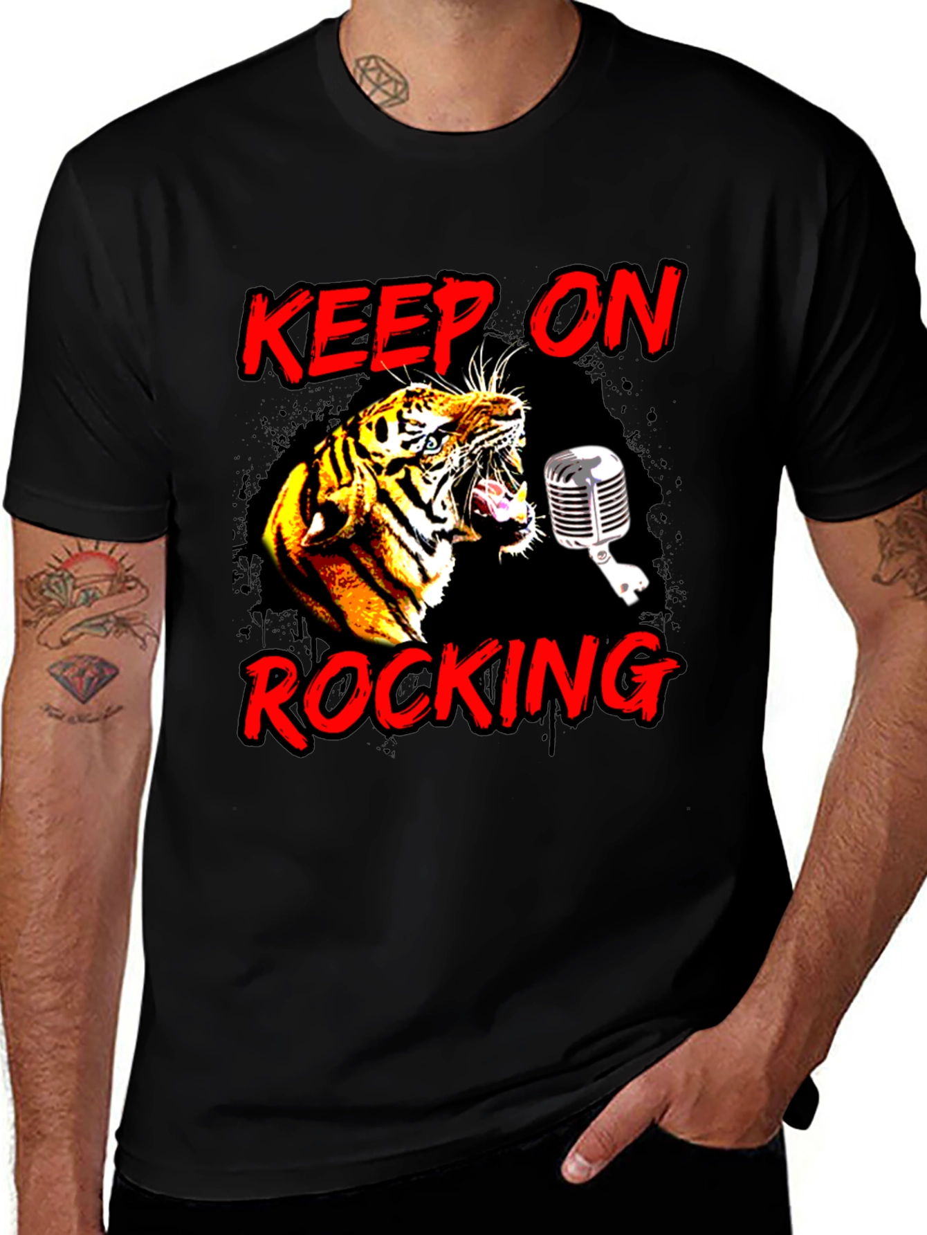 Keep On Rocking Tiger Graphic Tee
