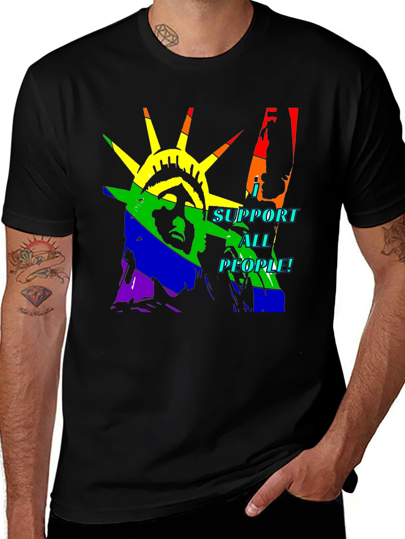 Variant 20 of Support All People Liberty T-Shirt