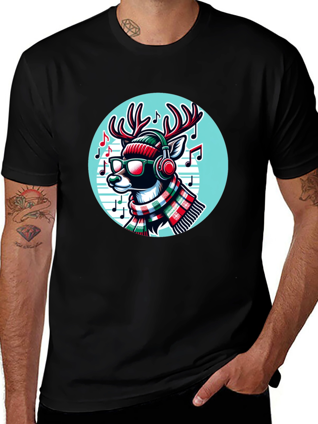Variant 15 of Cool Reindeer Graphic Tee