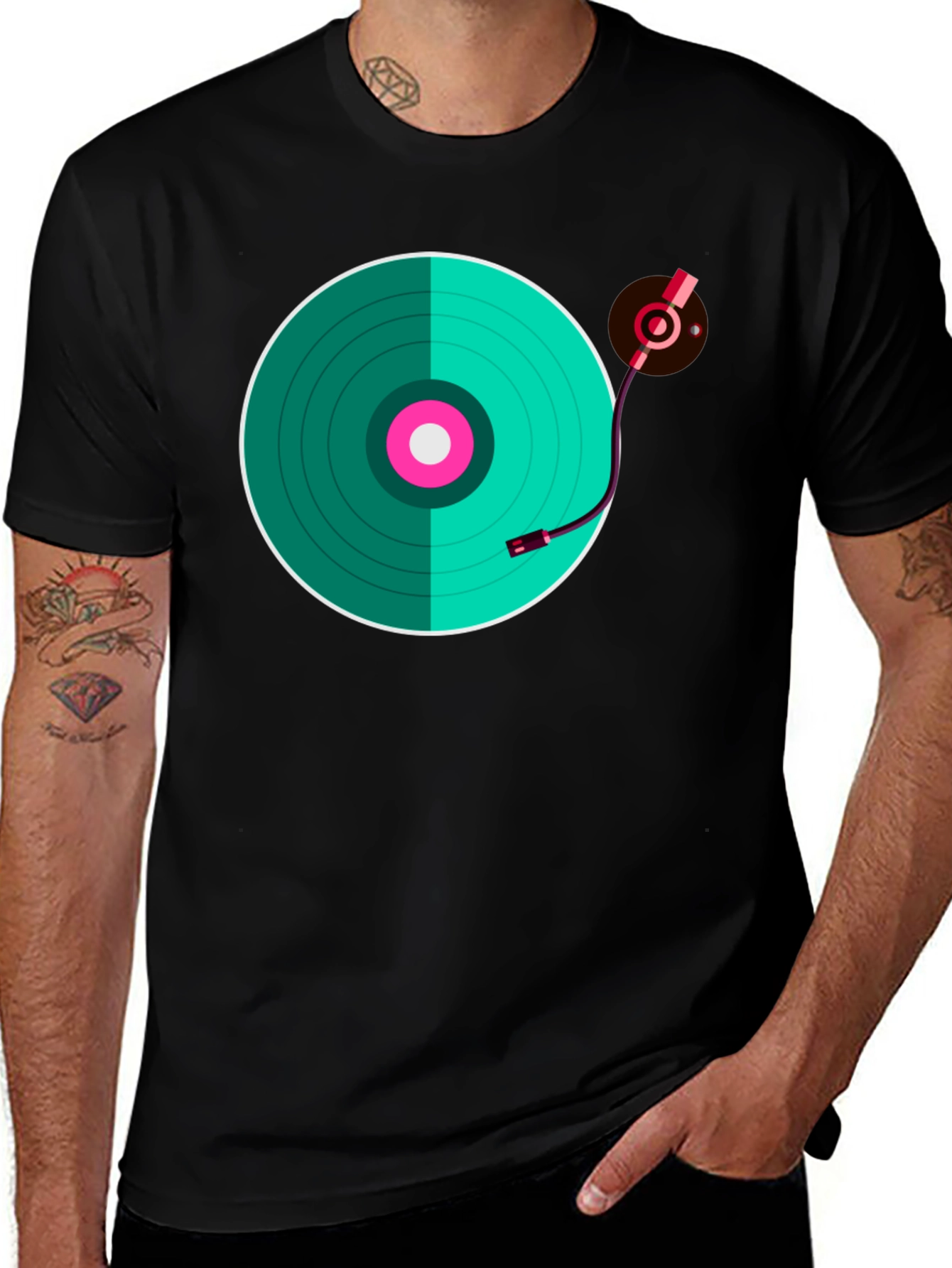 Variant 25 of Turntable Graphic T-Shirt - Retro Music Lover Tee