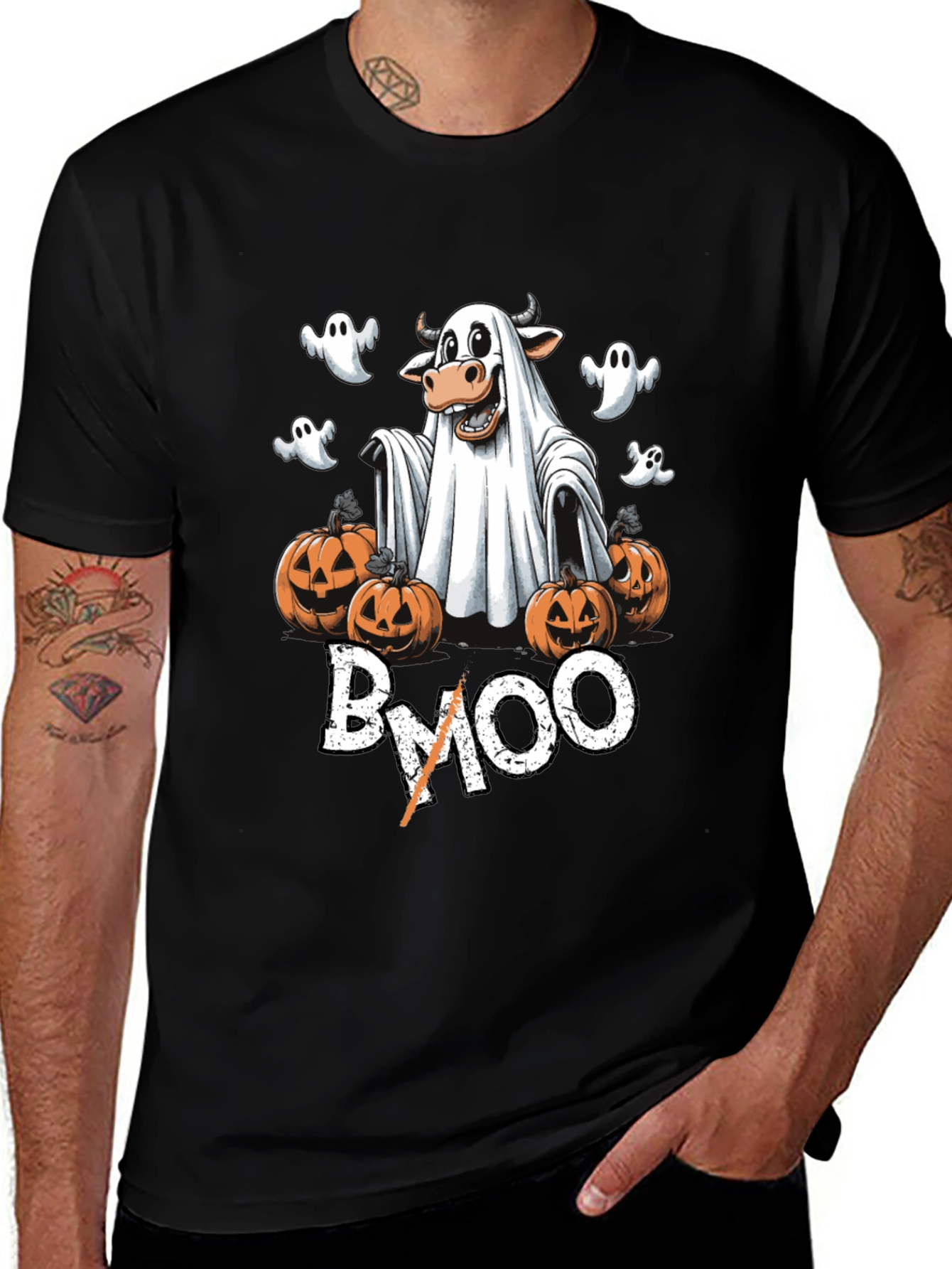 Variant 27 of Boo Halloween Cow T-Shirt