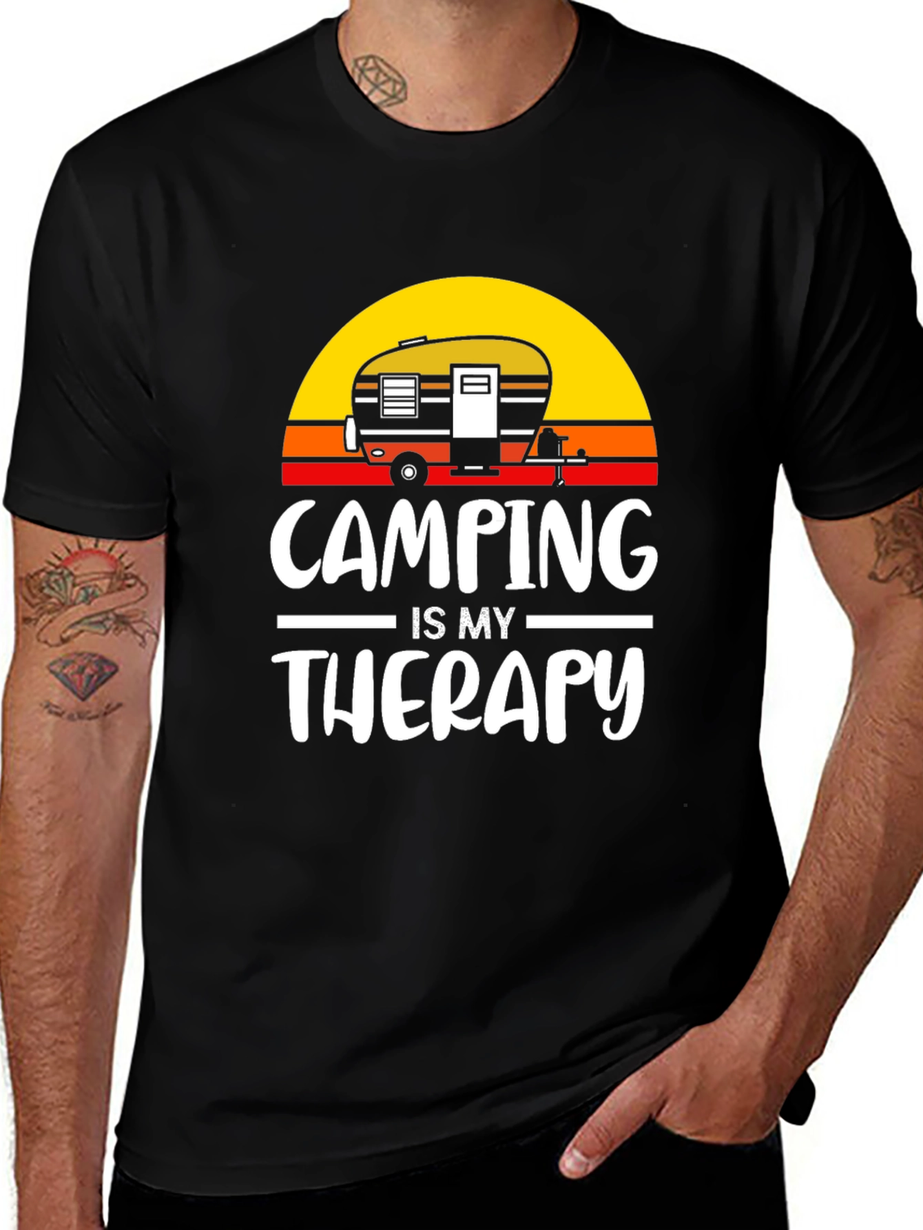 Variant 30 of Camping is My Therapy T-Shirt - Unisex