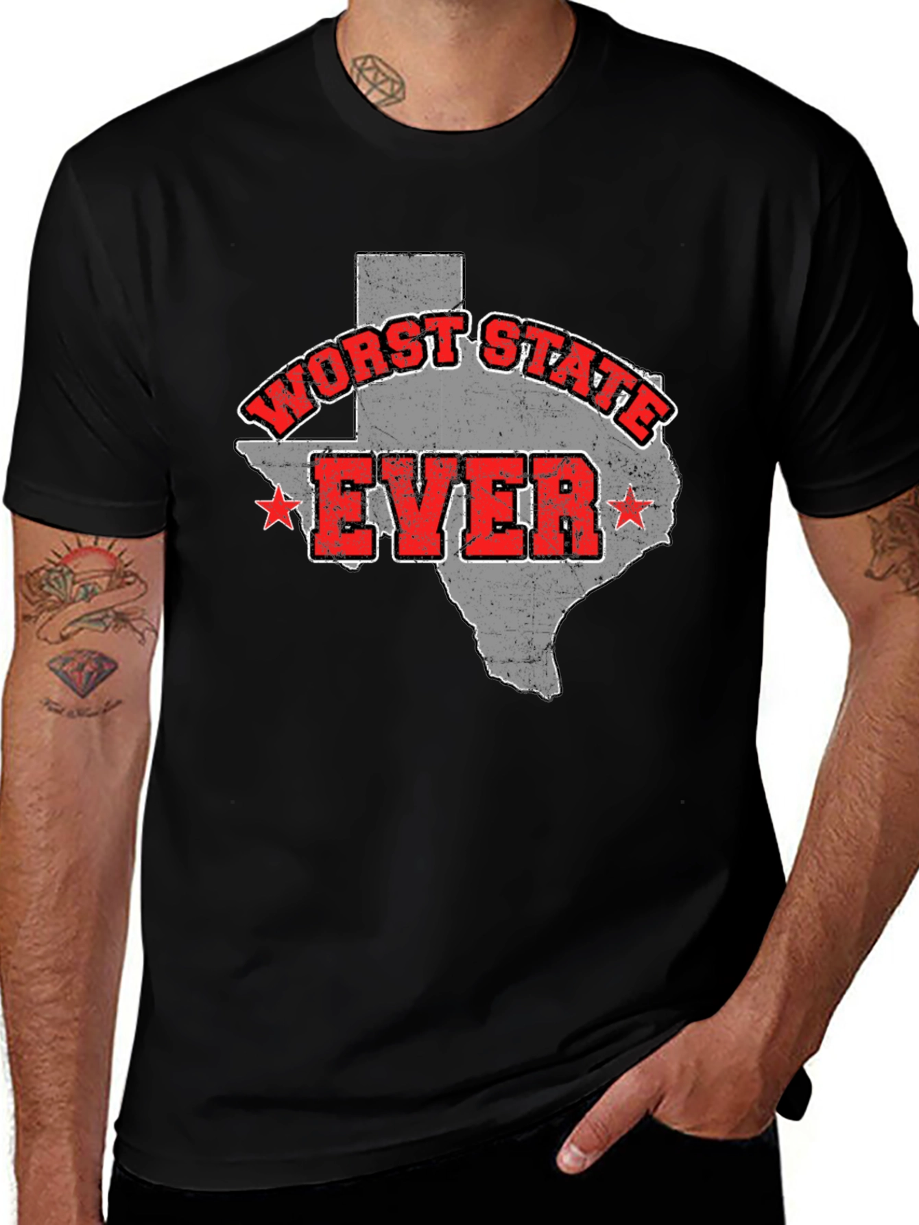 Variant 27 of Worst State Ever Texas Graphic T-Shirt