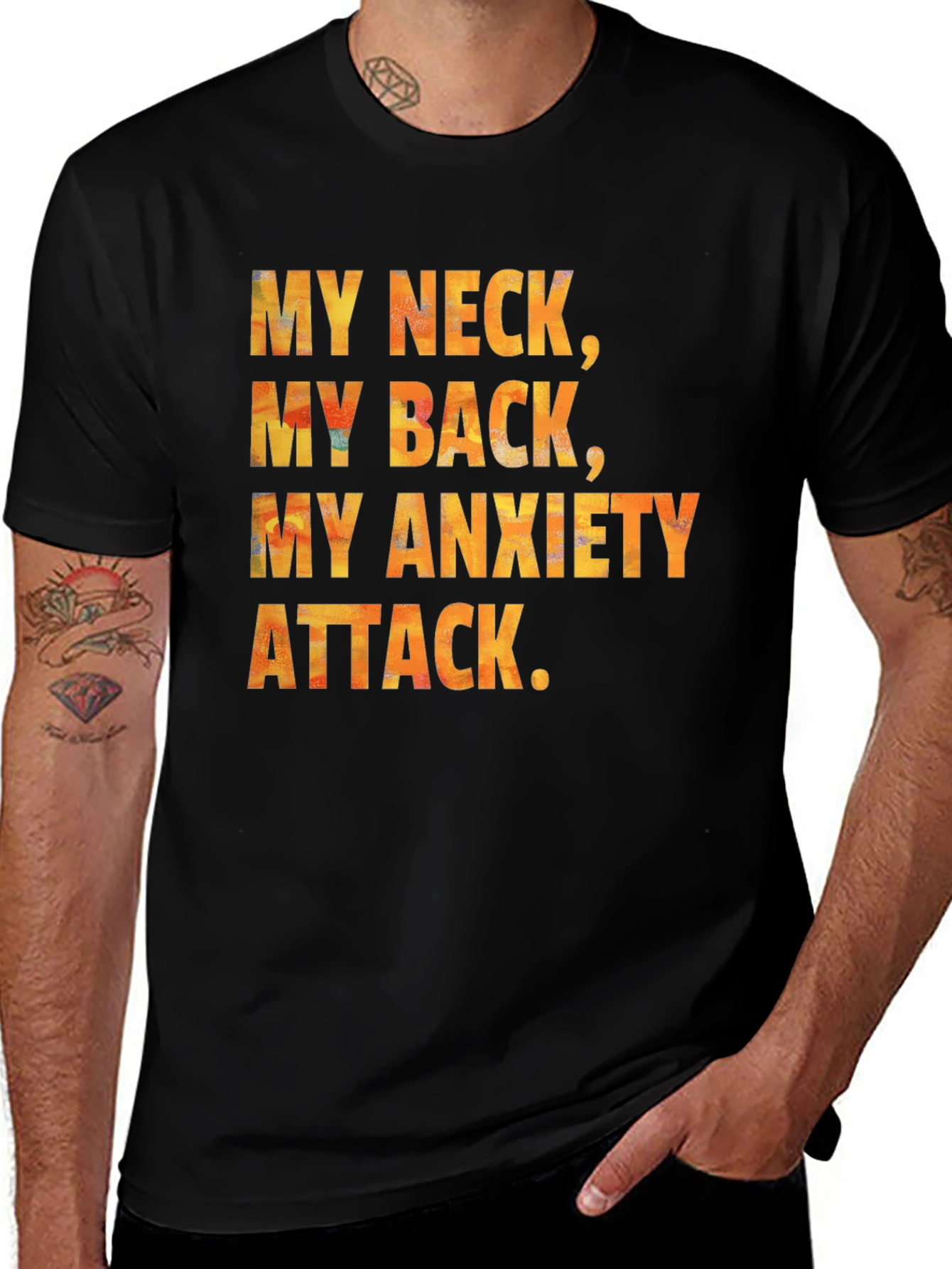 Variant 29 of Humorous 'My Neck, My Back' Graphic Tee