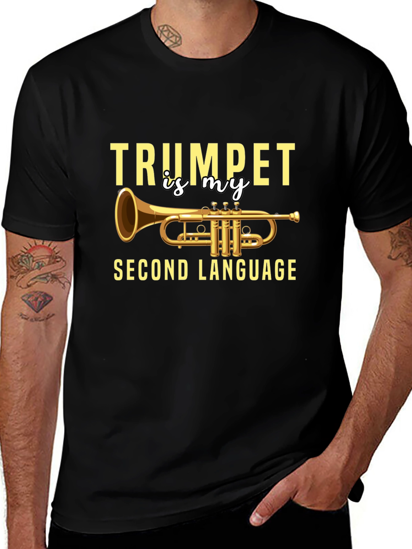 Variant 7 of Trumpet Second Language Musician T-Shirt
