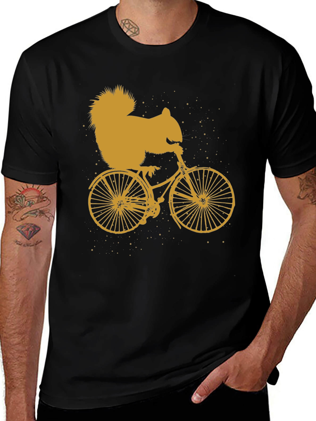 Variant 28 of Squirrel on a Bike Graphic Tee - Quirky Animal Lover Shirt