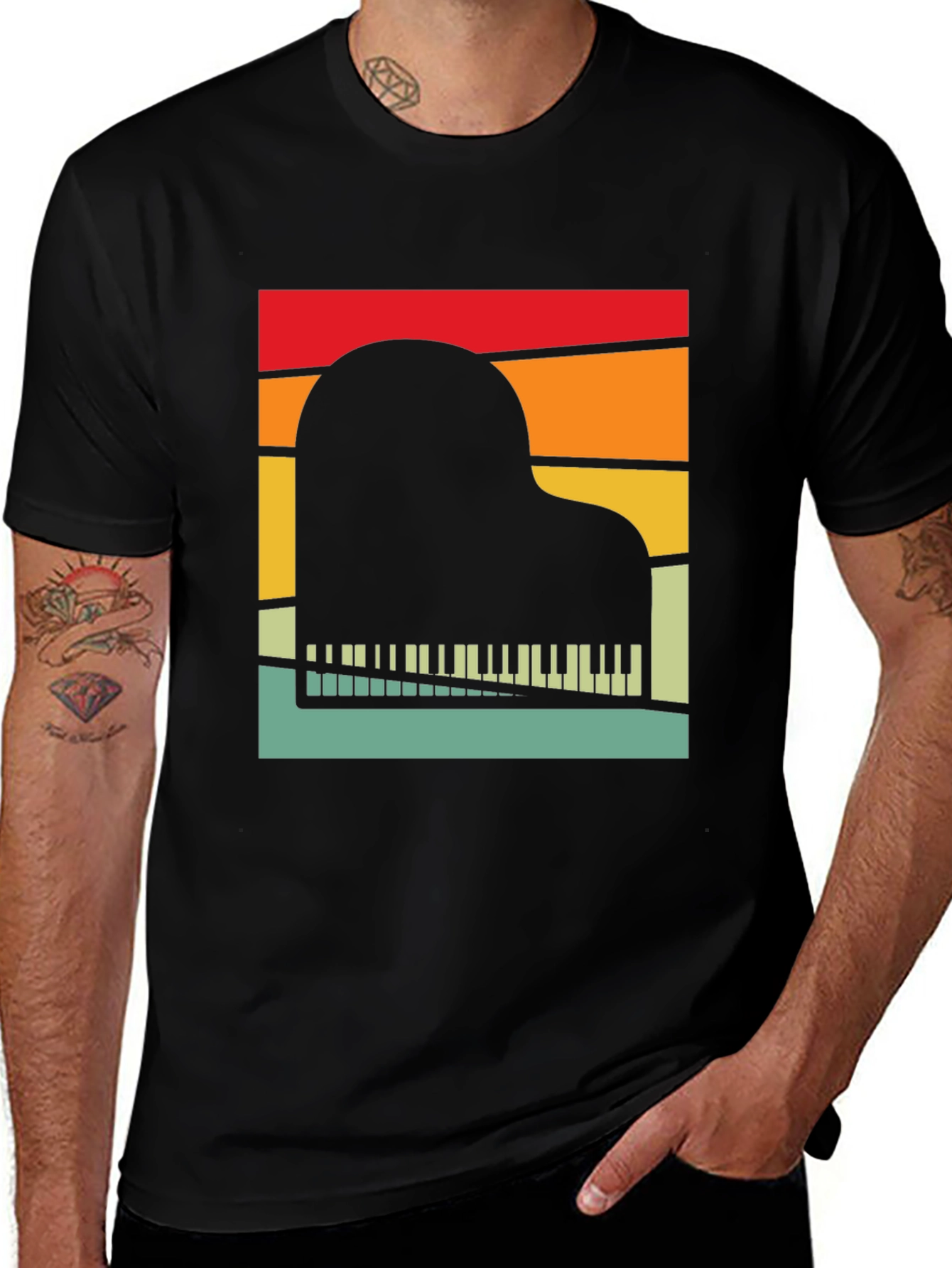 Variant 20 of Retro Piano T-Shirt - Musical Style