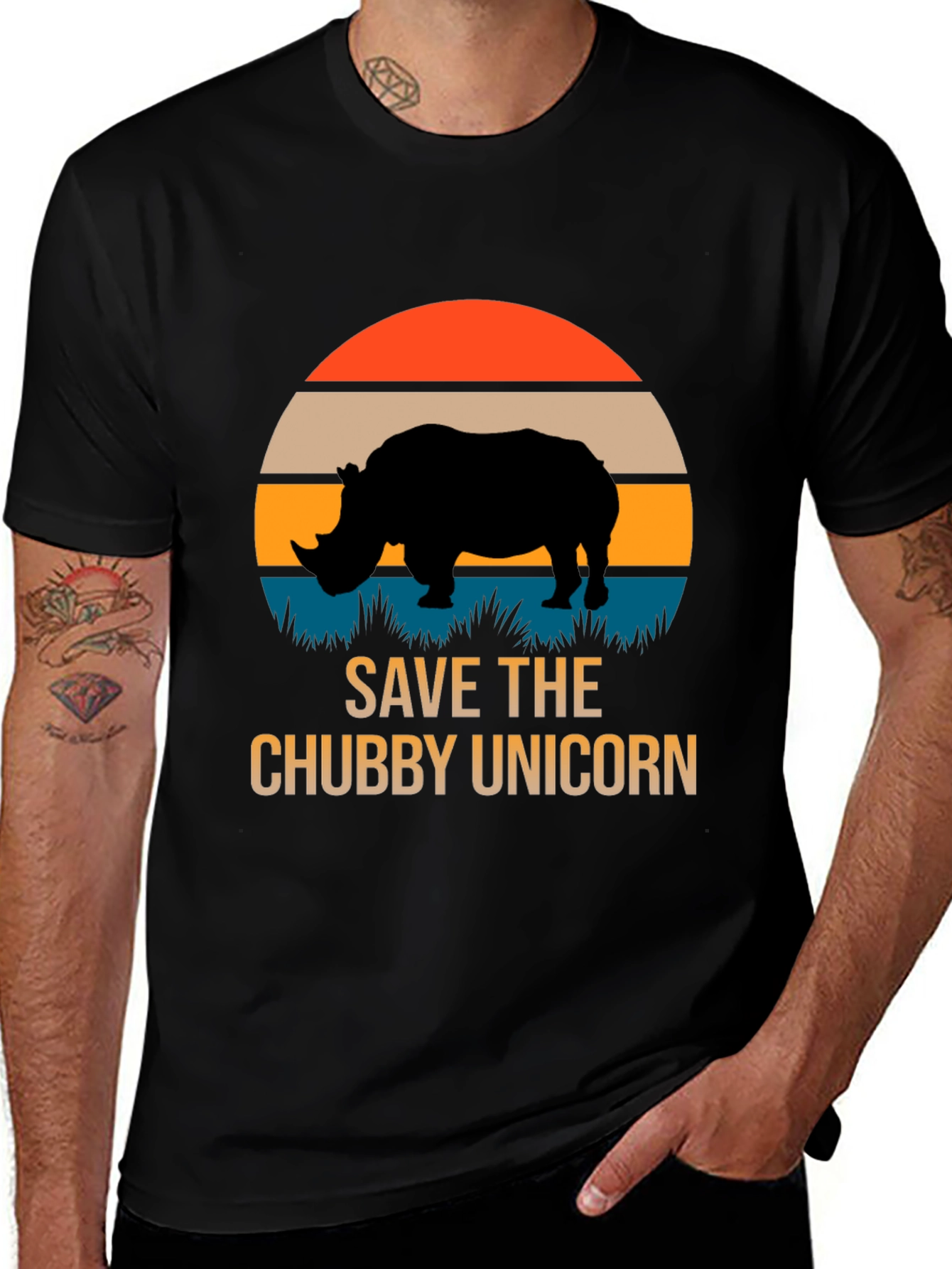 Variant 4 of Save the Chubby Unicorn Rhino T-Shirt