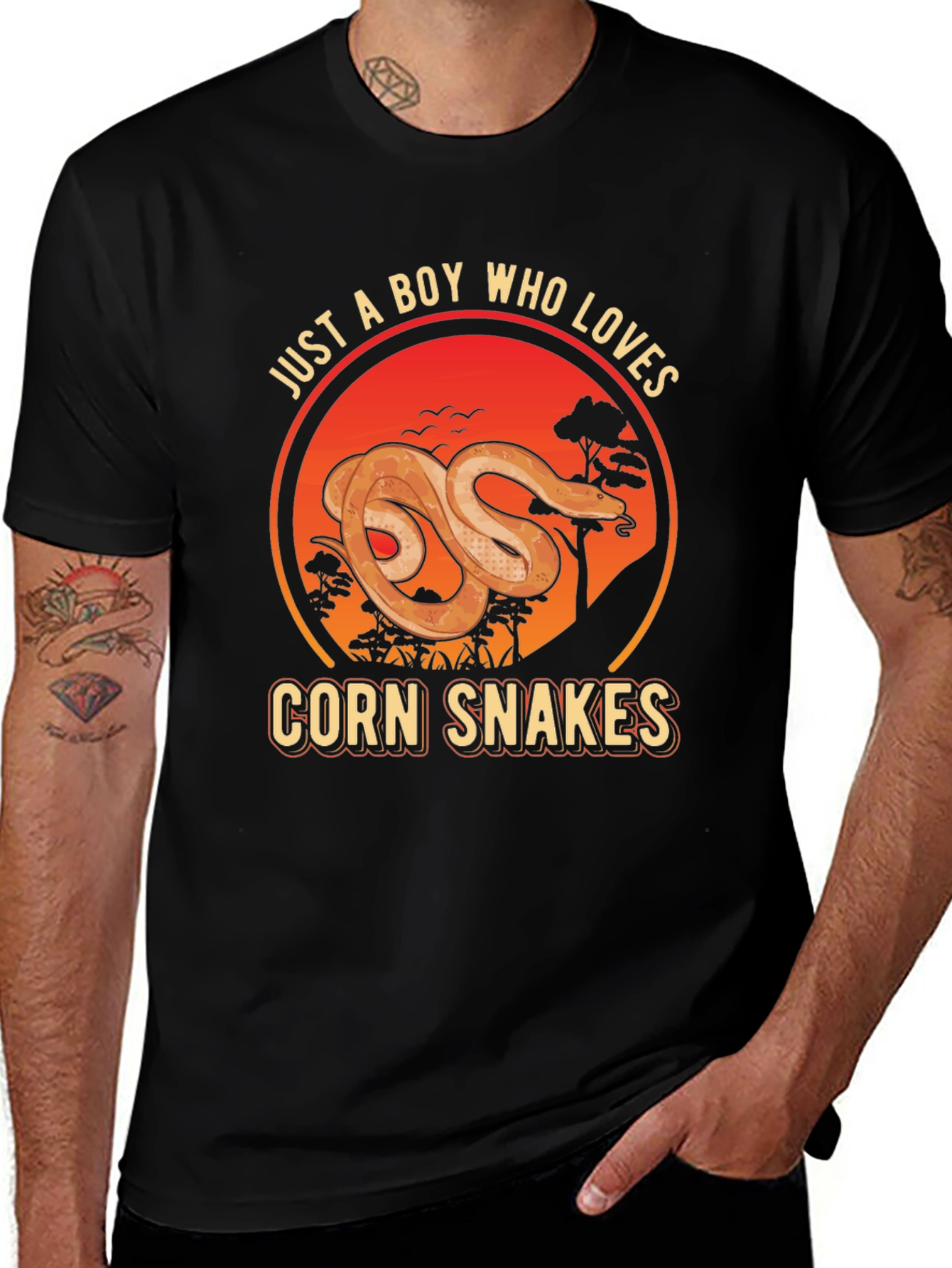 Variant 28 of Corn Snake Lover T-Shirt - Just a Boy Who Loves Snakes!