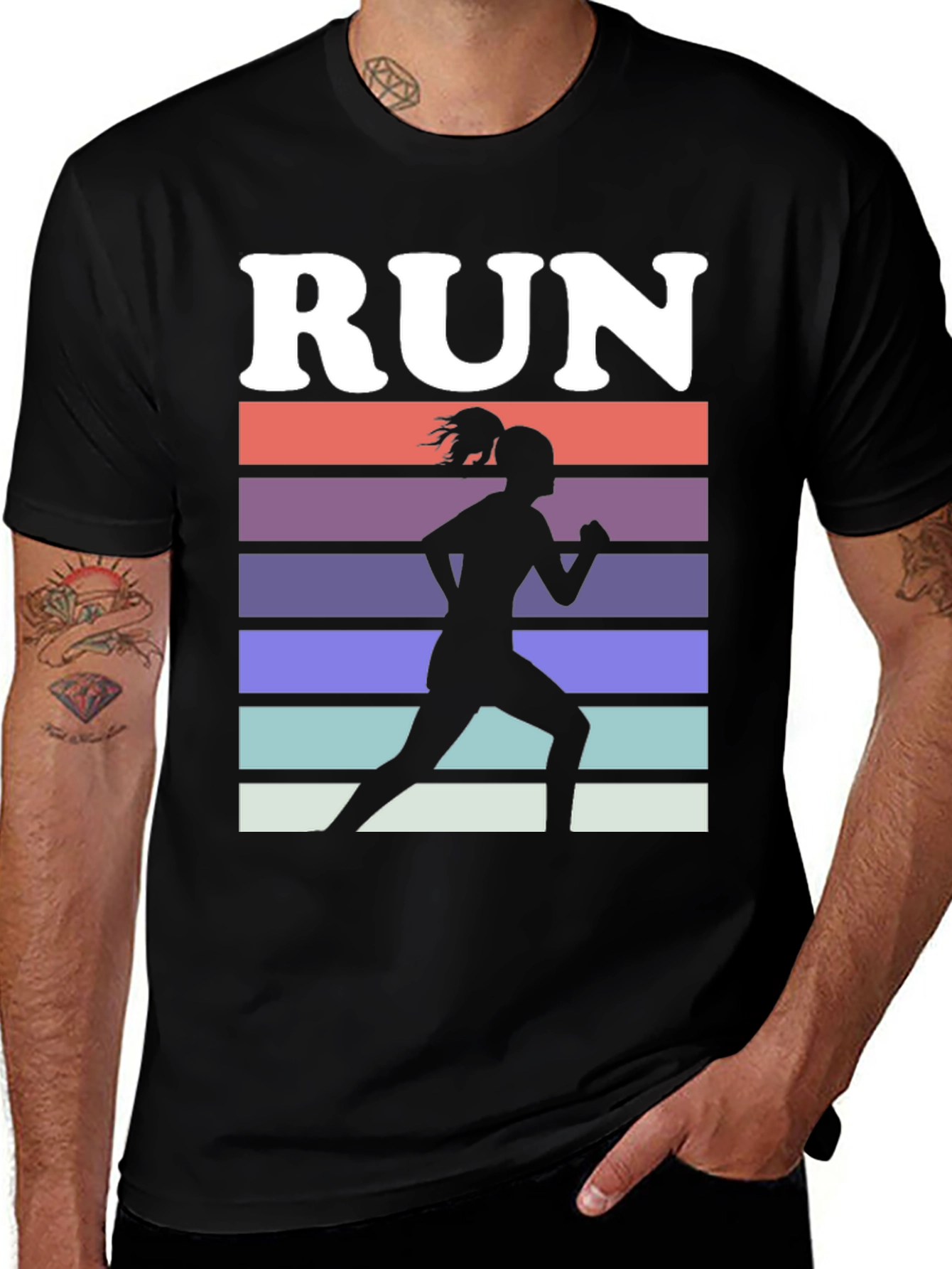 Variant 29 of Run Retro Silhouette Graphic Tee