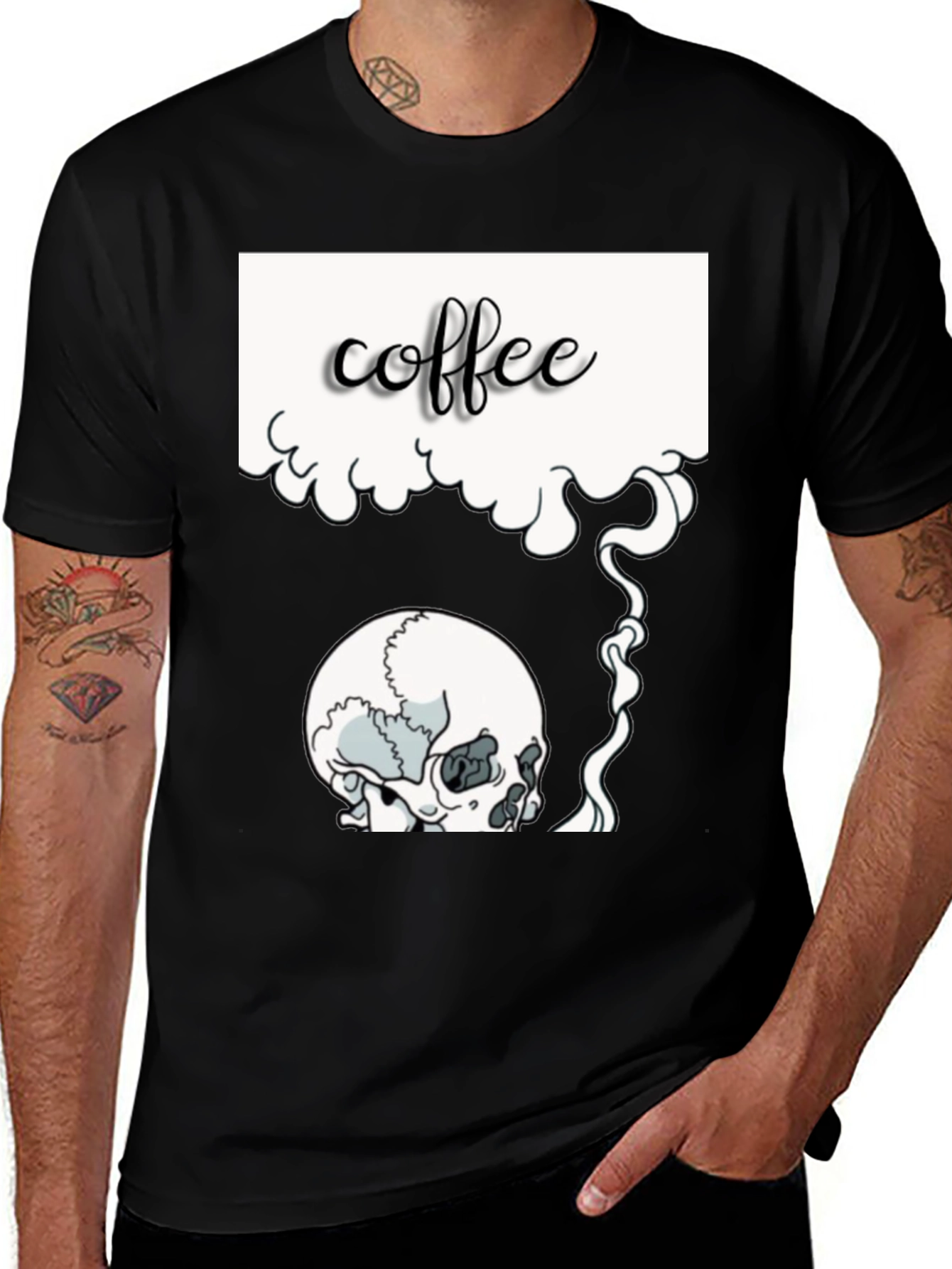 Variant 19 of Coffee Skull Graphic Tee - Cool & Edgy Design