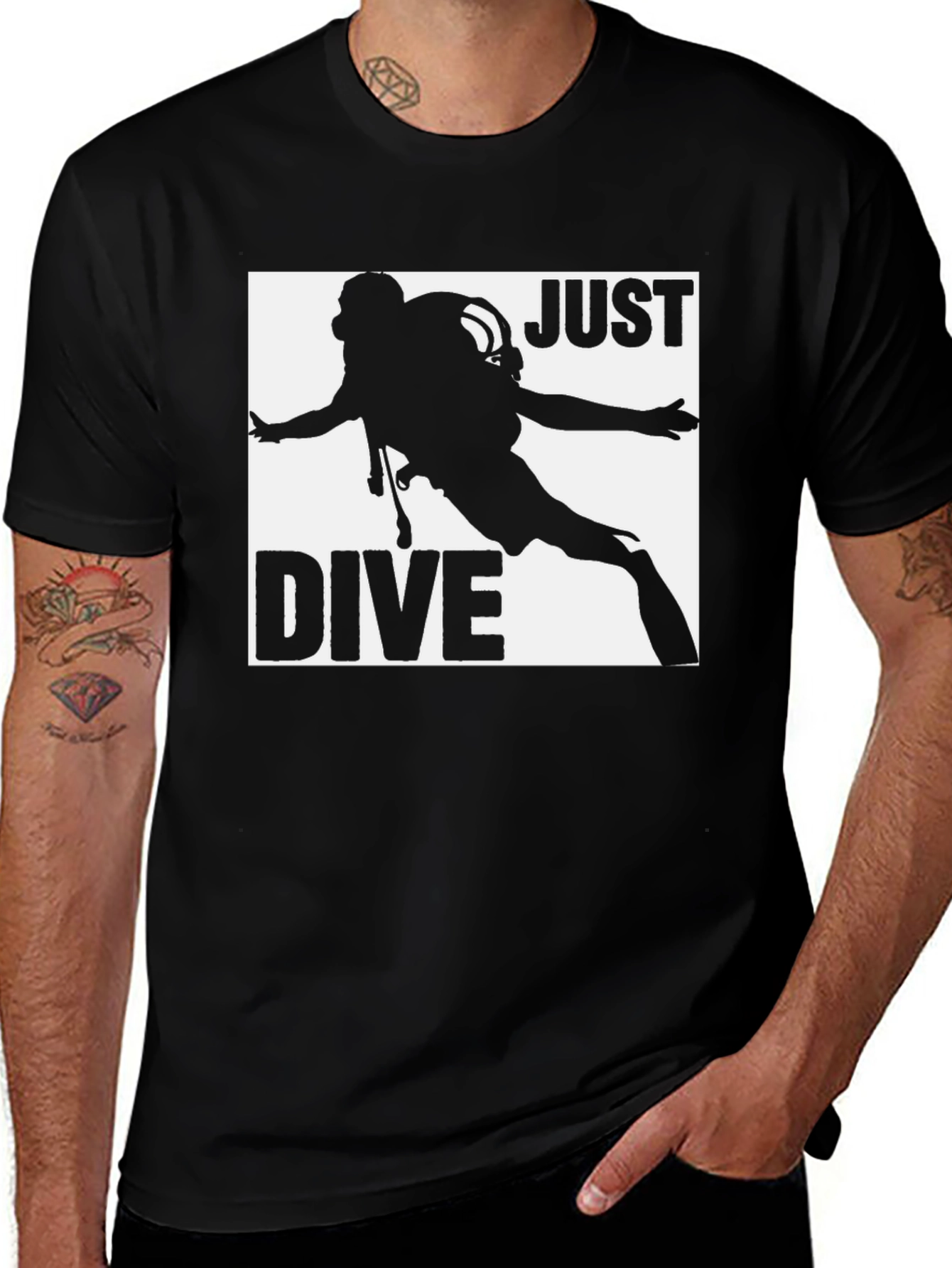 Variant 19 of Just Dive T-Shirt - Scuba Diving Apparel