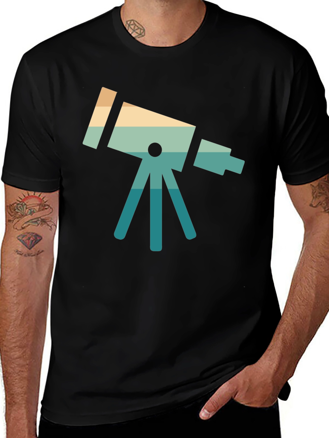 Variant 27 of Retro Telescope Graphic Tee - Space Lover Gift