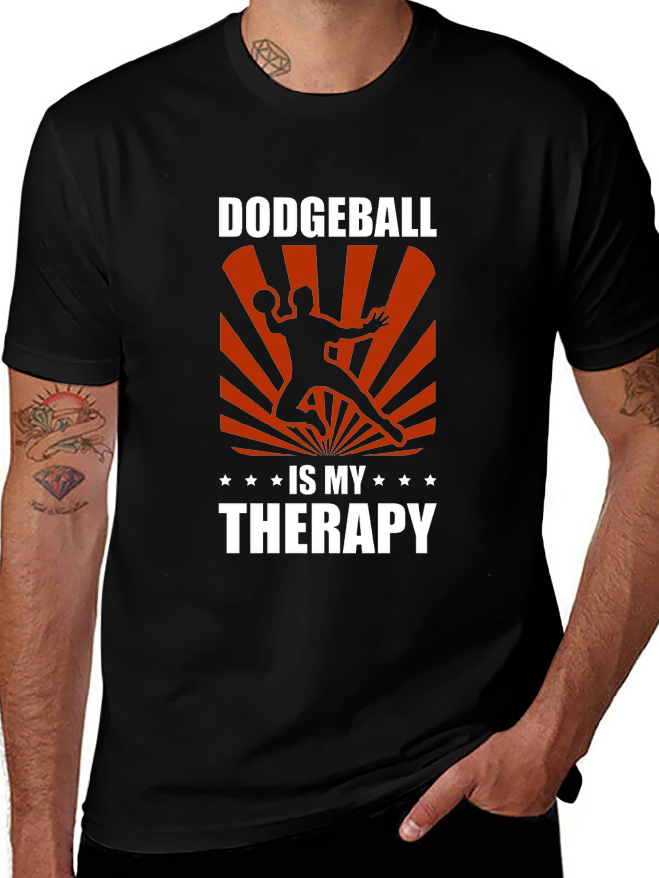 Variant 29 of Dodgeball is My Therapy Graphic T-Shirt