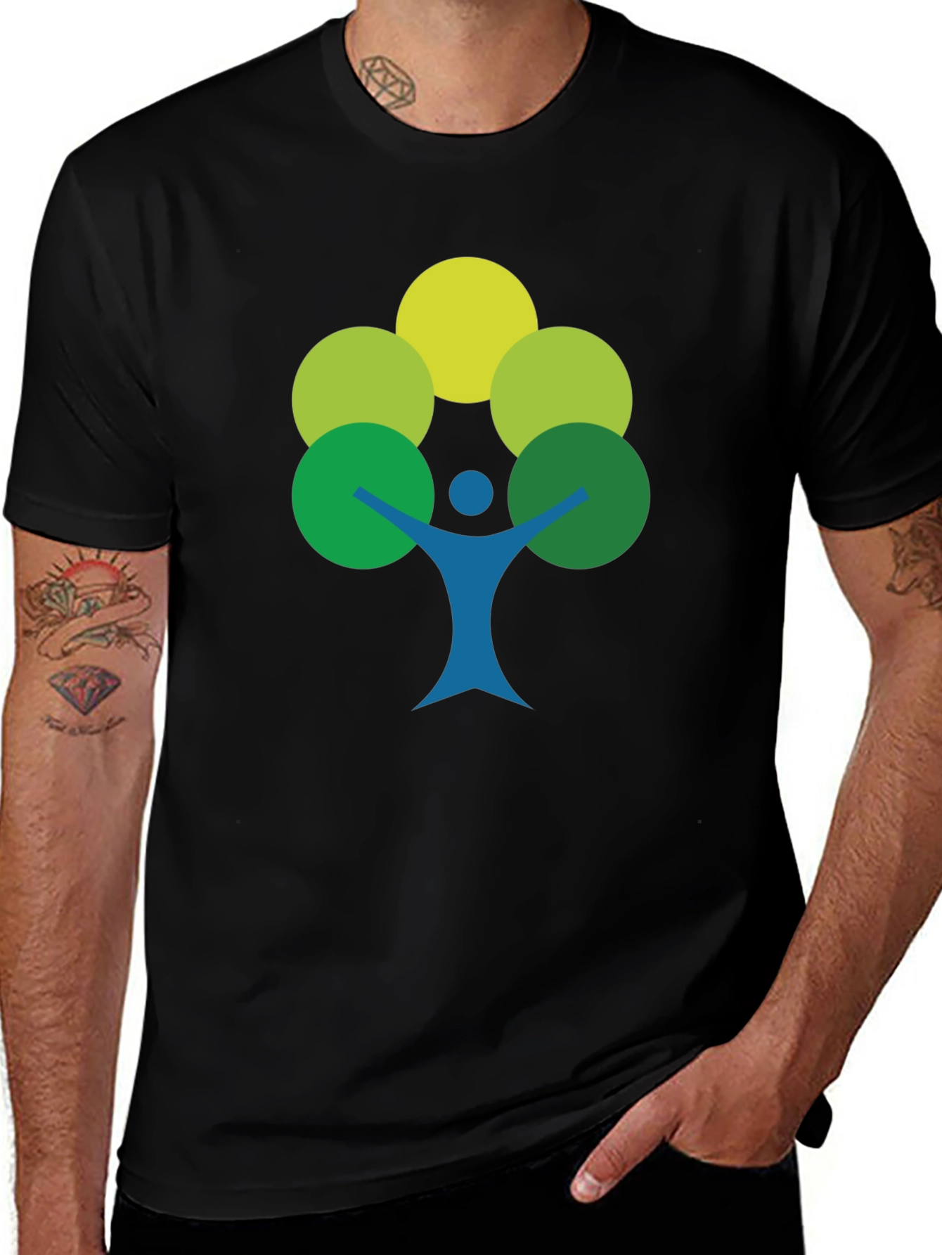Variant 21 of Eco-Friendly Tree Person Graphic Tee