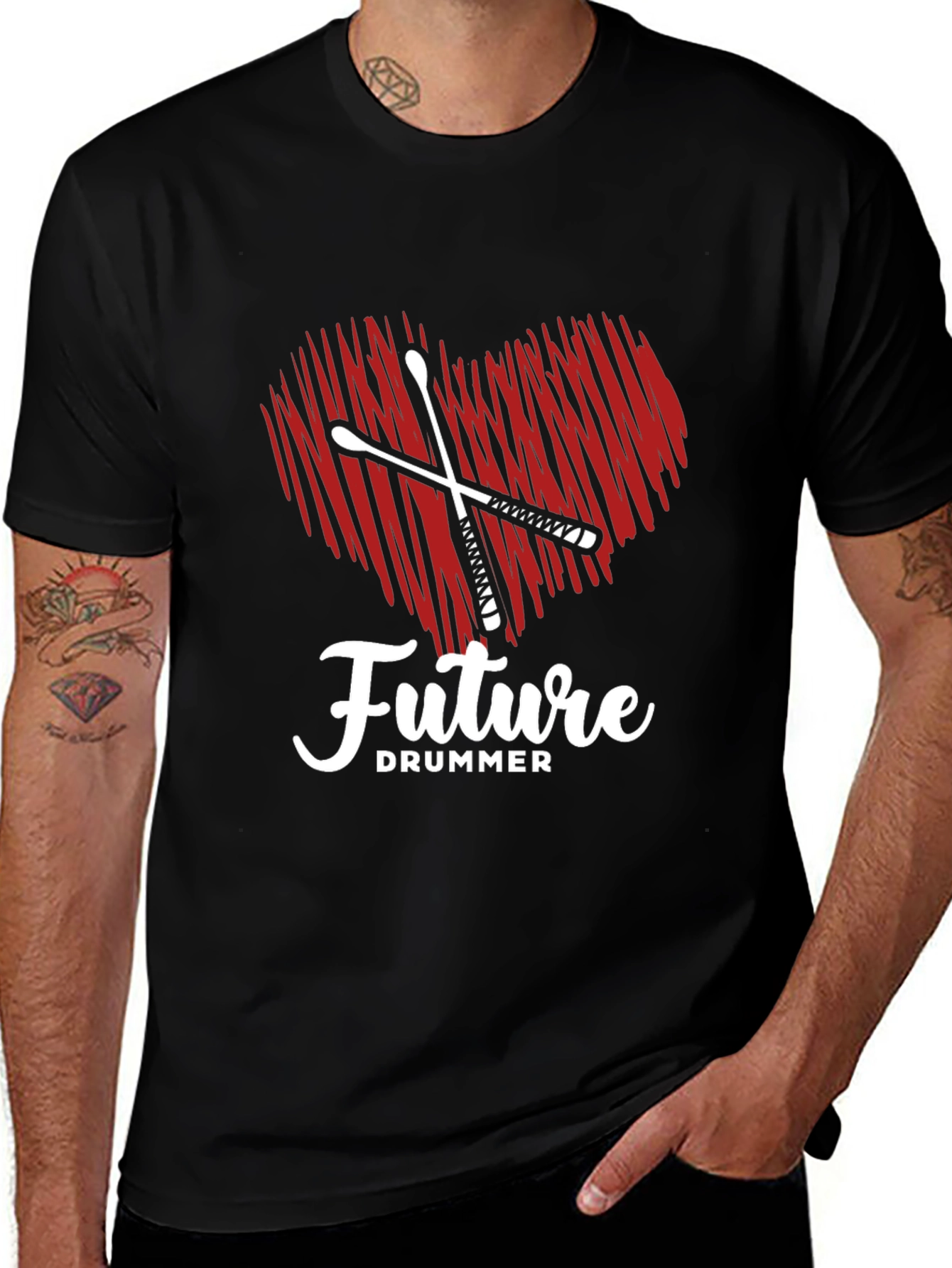 Variant 20 of Future Drummer Heart T-Shirt