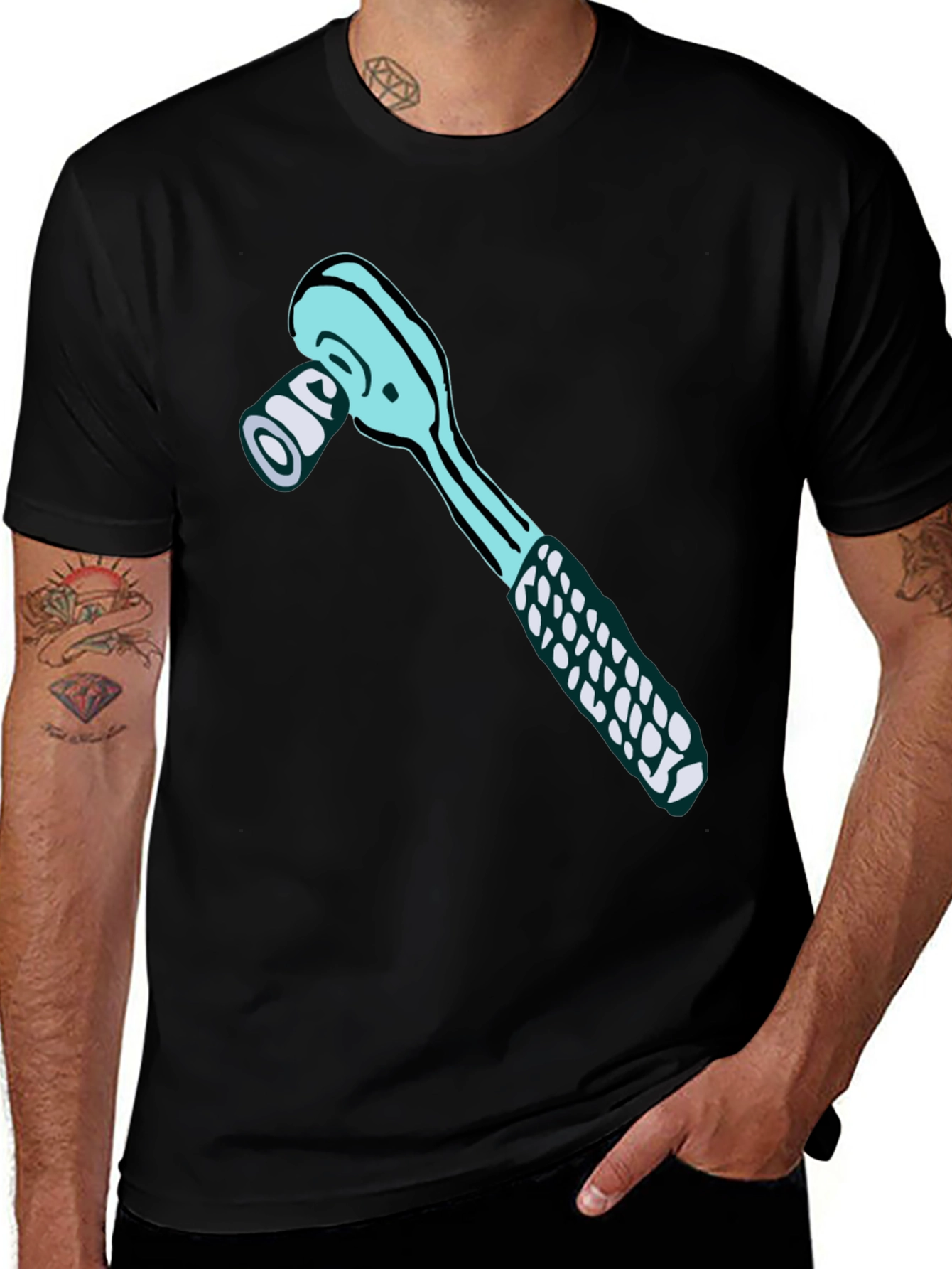 Variant 20 of Ratchet Wrench Graphic Tee - Mechanic Humor Shirt