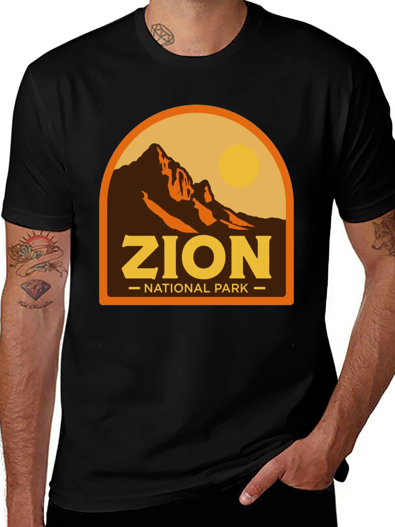 Variant 17 of Zion National Park Black Graphic Tee