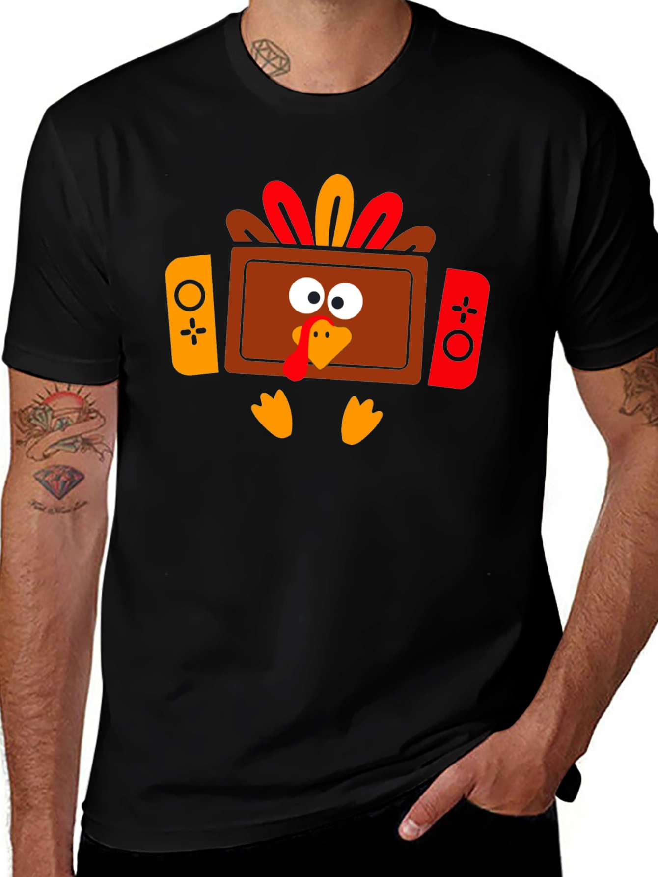 Variant 15 of Thanksgiving Turkey Game Console T-Shirt