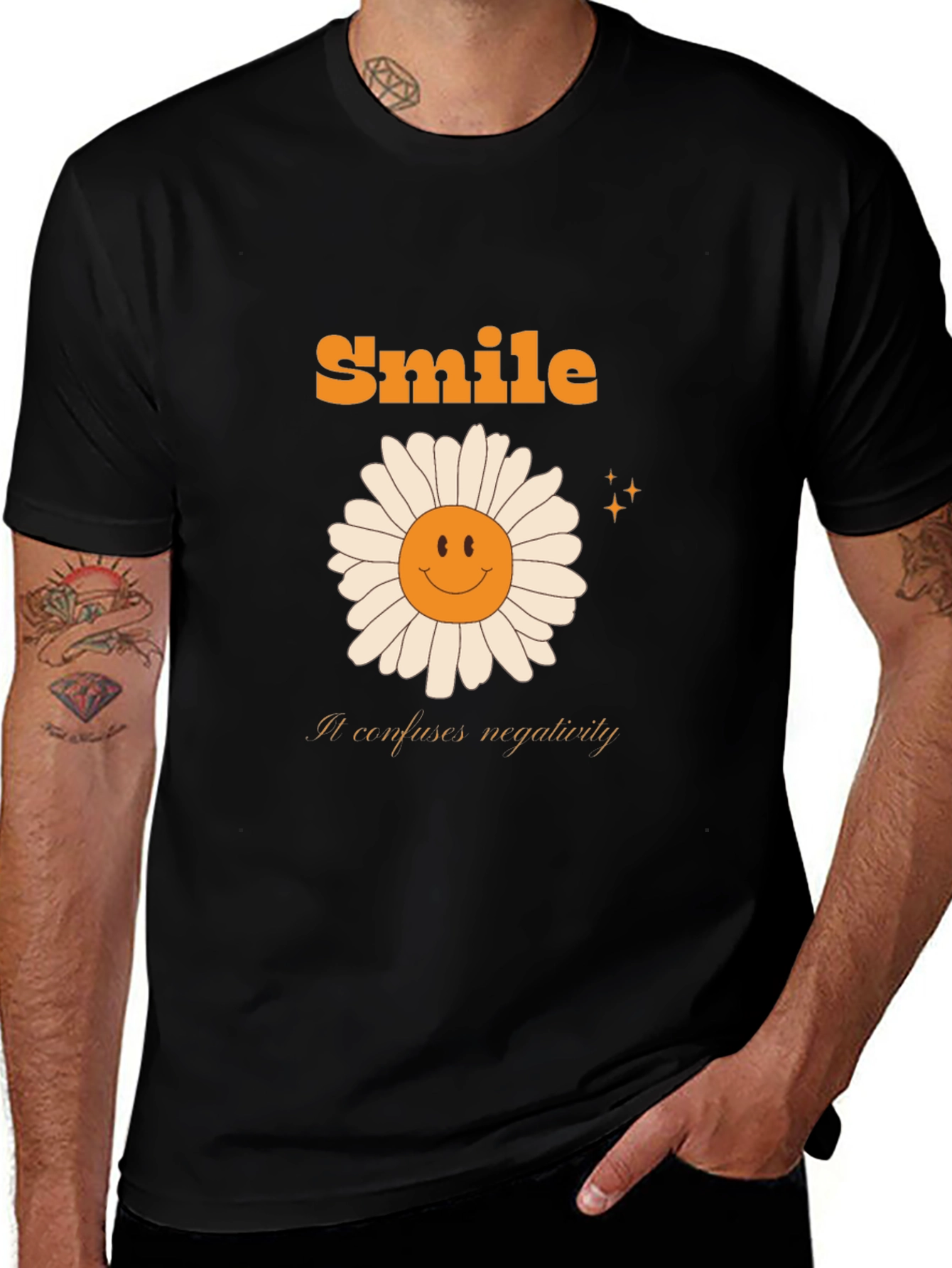 Smile Flower Graphic T-Shirt