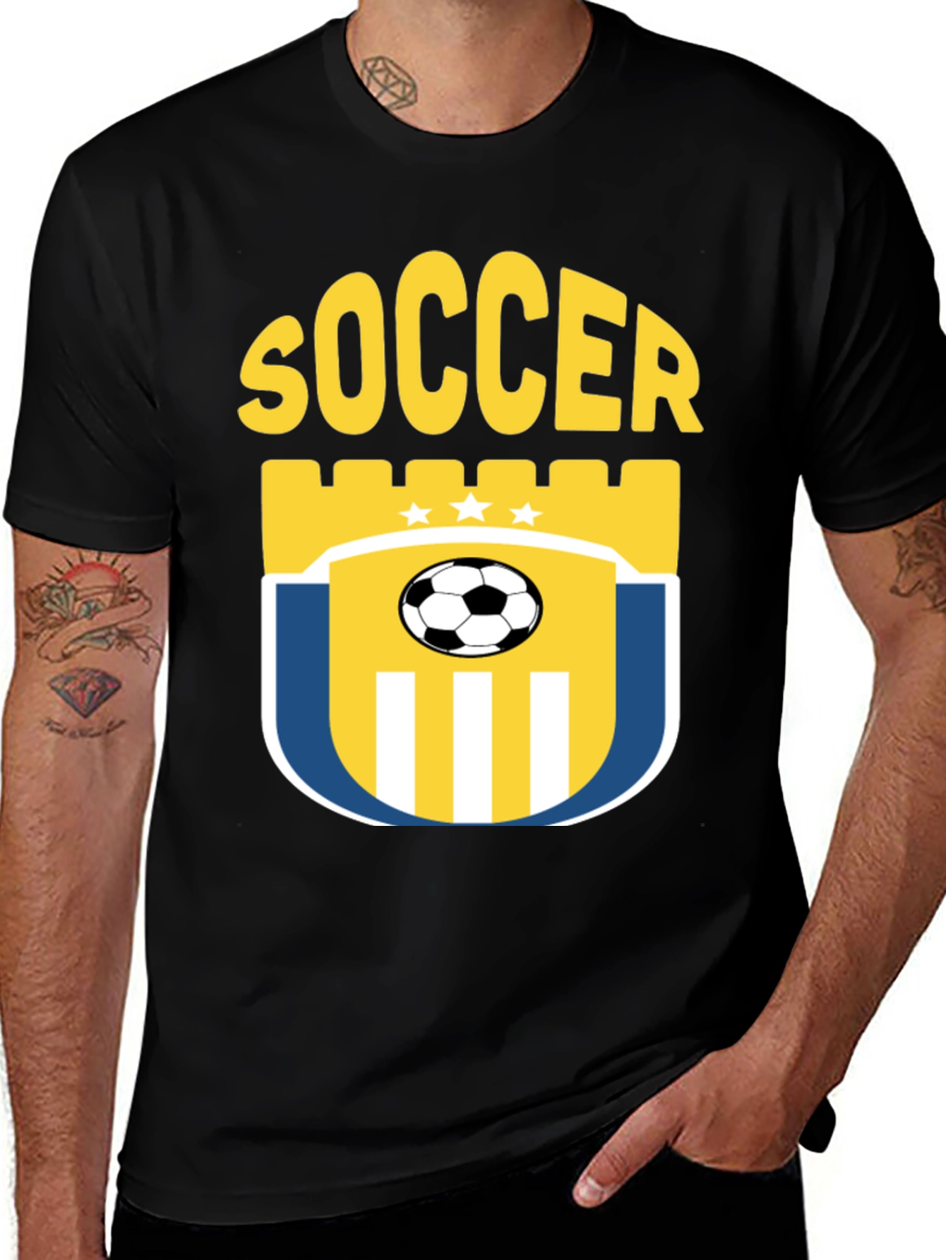 Black Soccer Graphic T-Shirt - Black main image