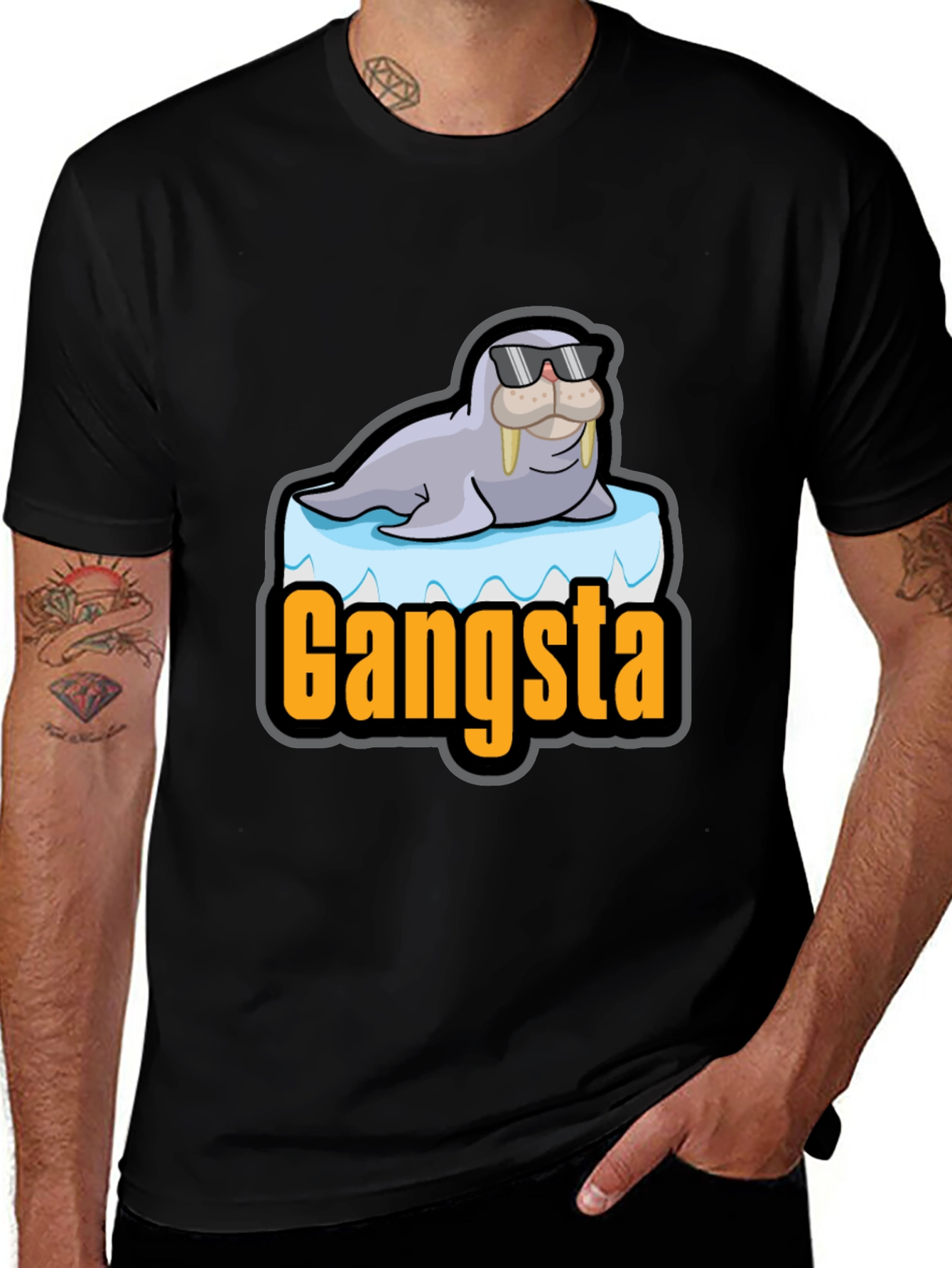 Variant 11 of Gangsta Walrus Graphic Tee