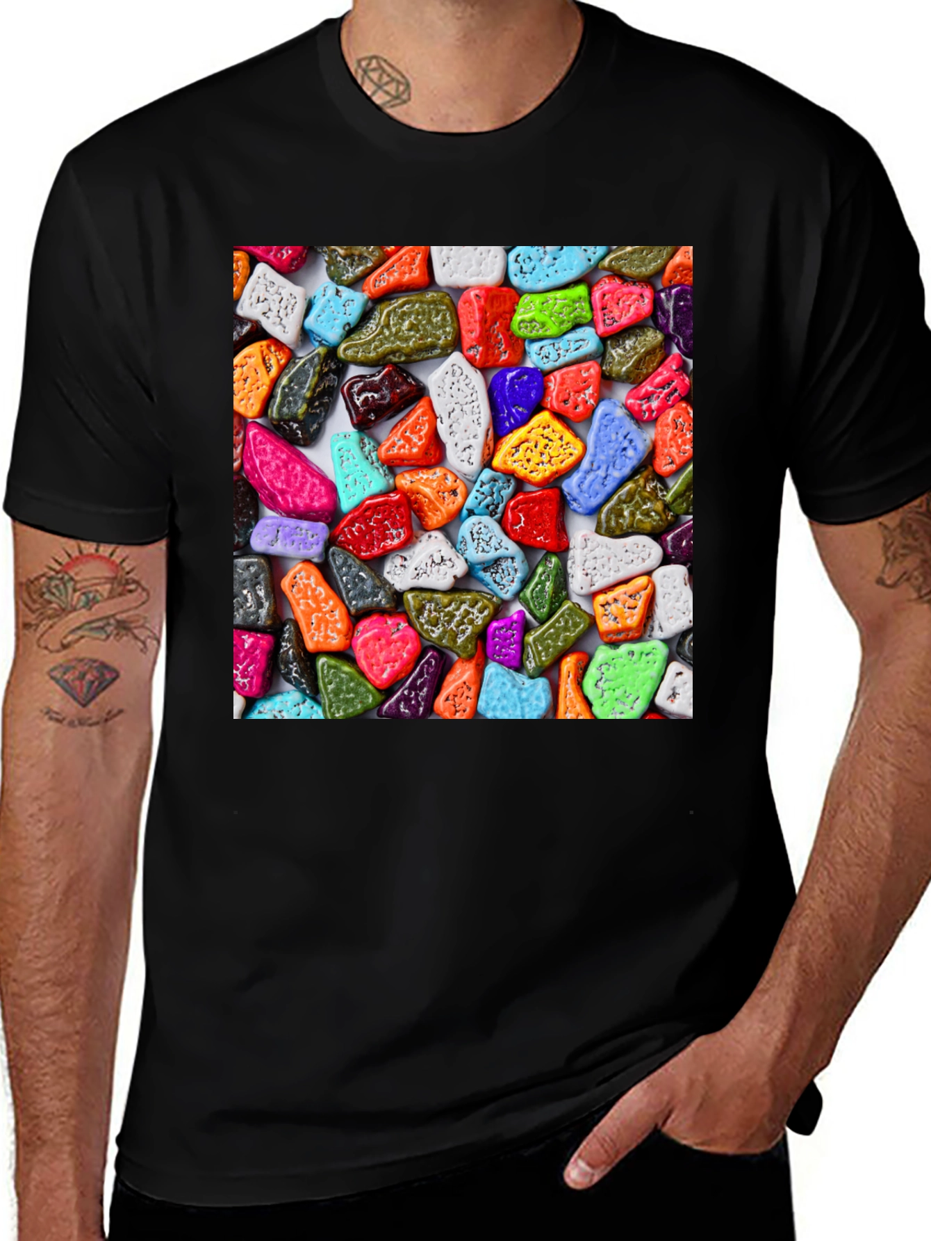 Variant 17 of Candy Rock T-Shirt: Colorful & Unique