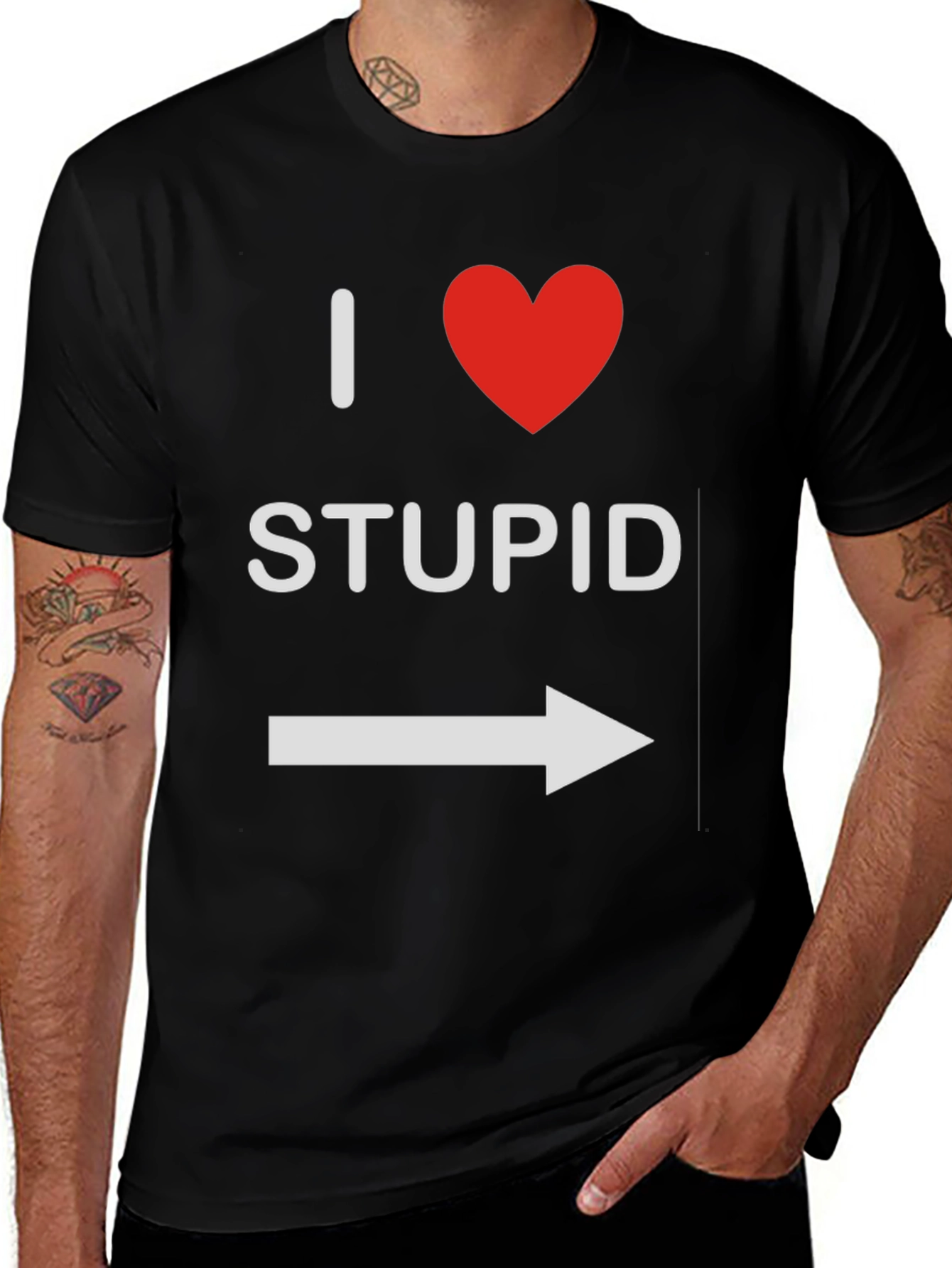 Variant 7 of I Heart Stupid T-Shirt - Funny Graphic Tee