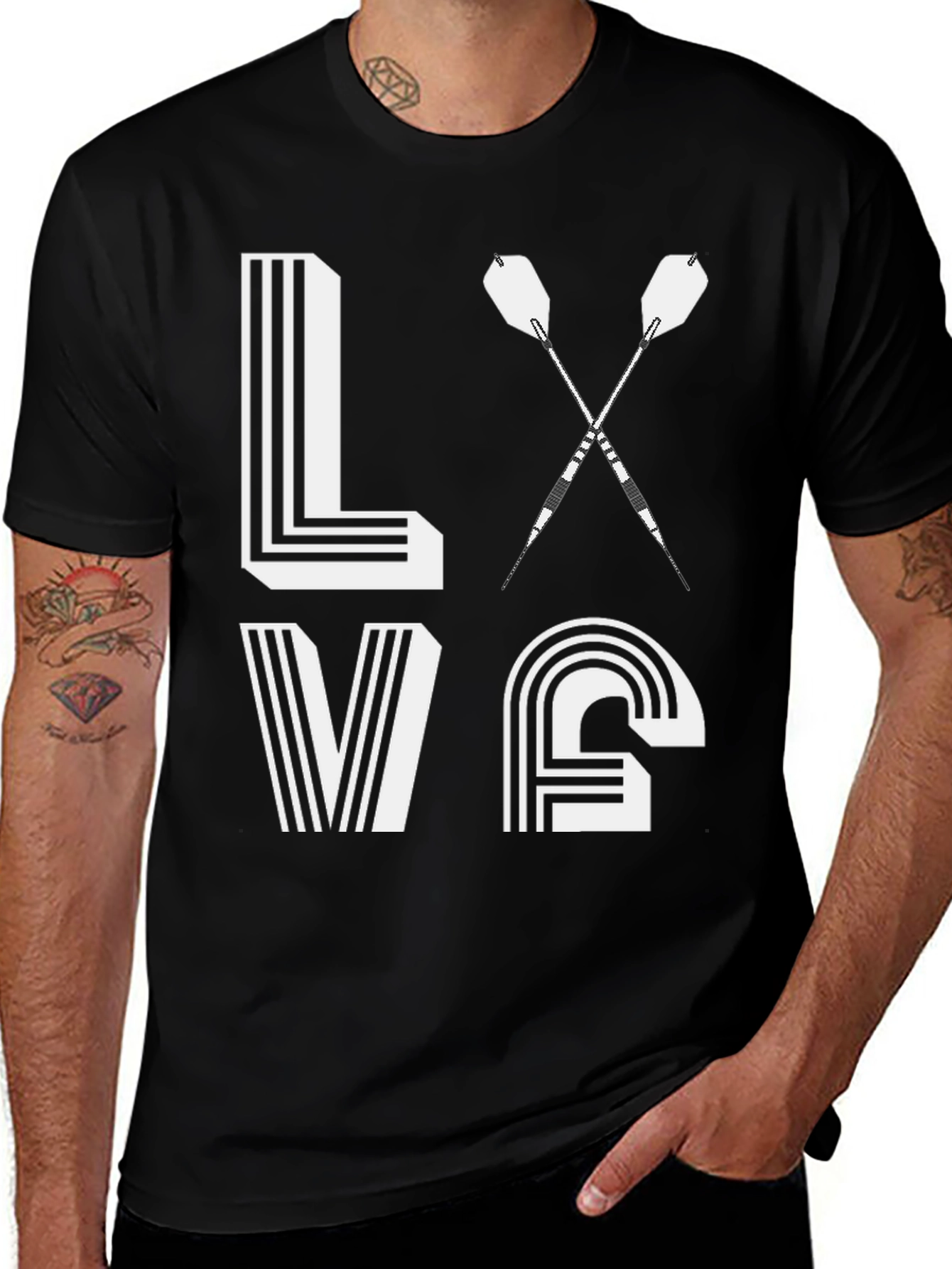 Variant 16 of Love Darts T-Shirt - Dartboard Player Tee