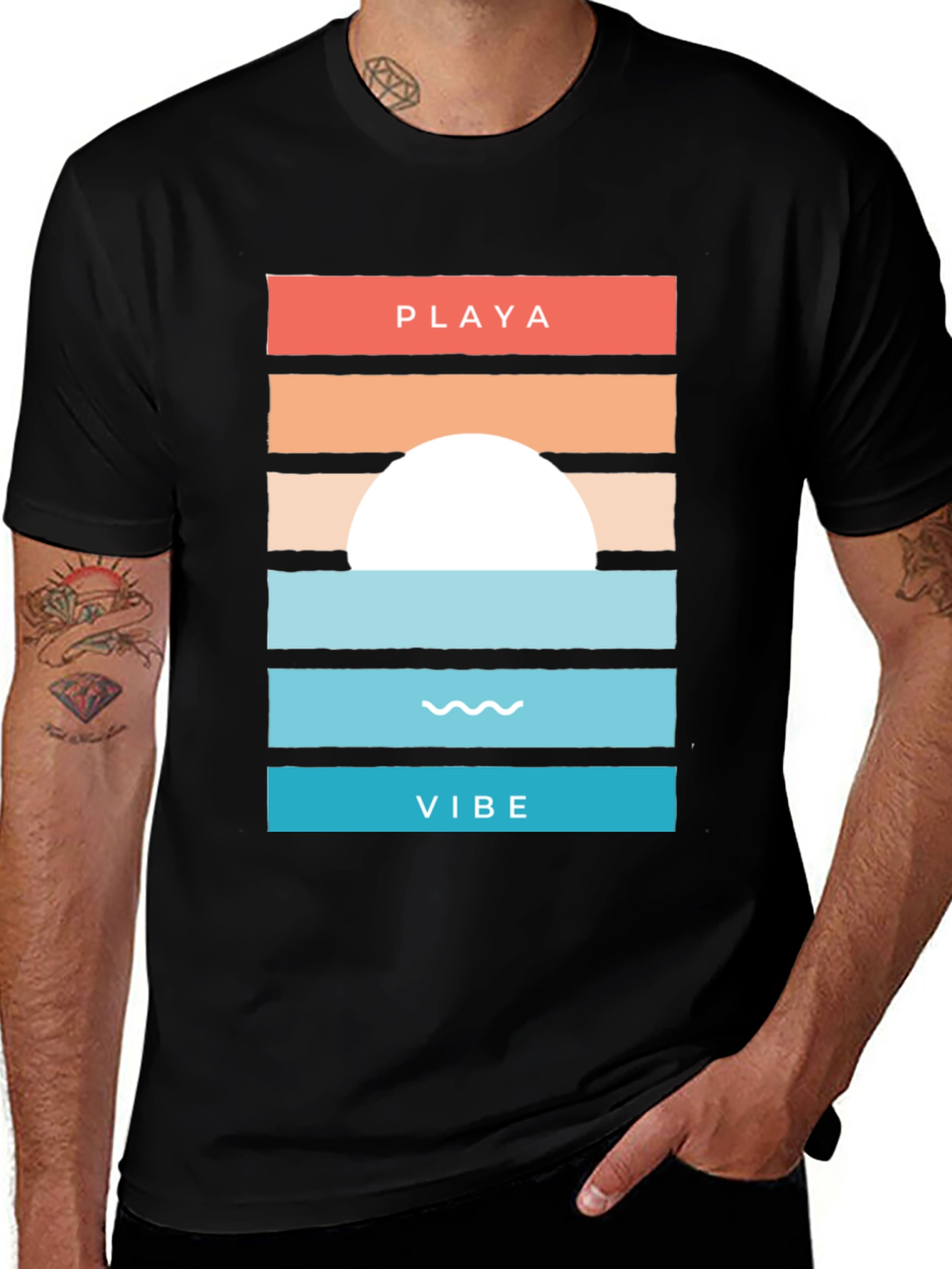 Variant 24 of Playa Vibe Graphic Tee - Beach Style