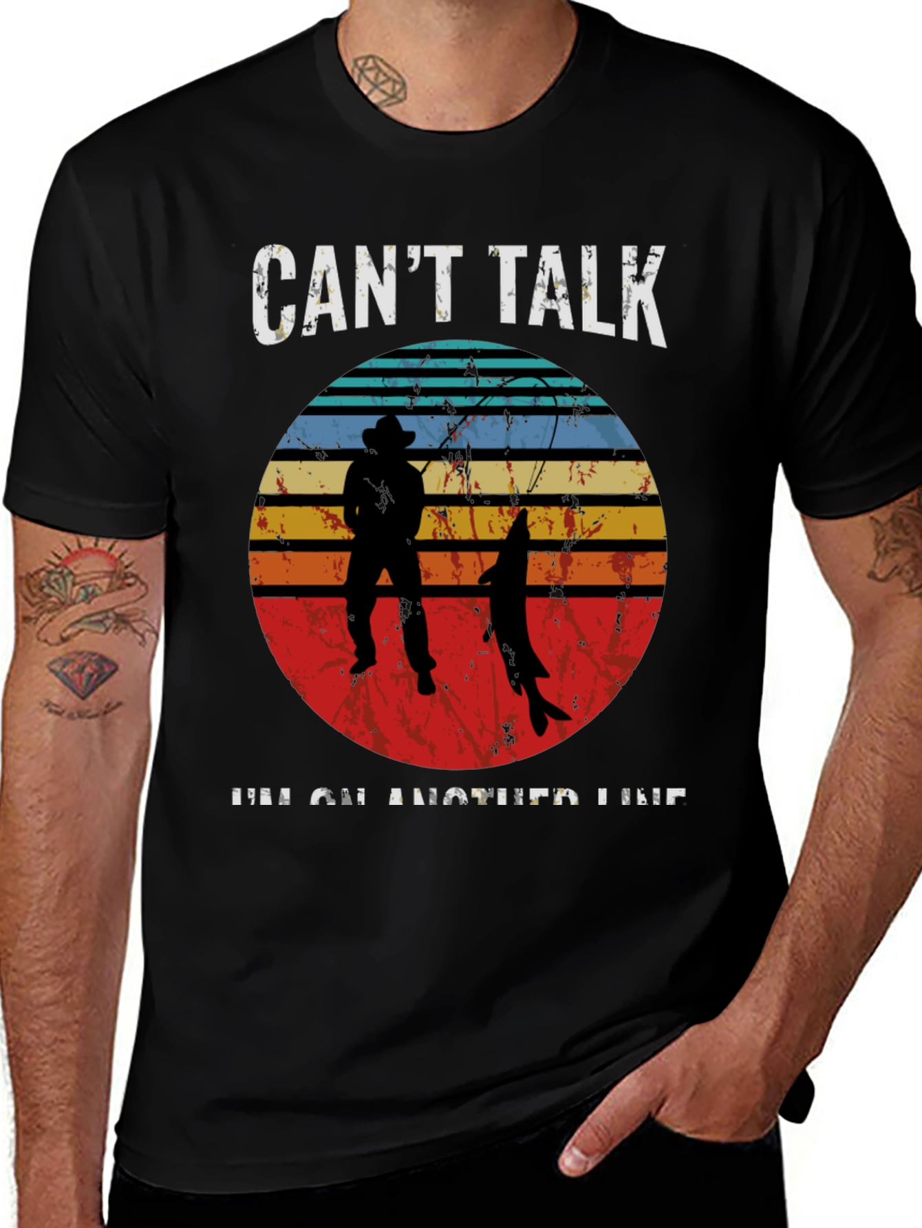 Variant 7 of Can't Talk Fishing T-Shirt