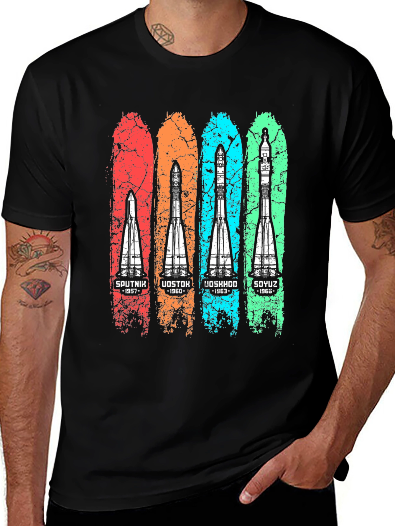 Variant 28 of Retro Rocket History T-Shirt