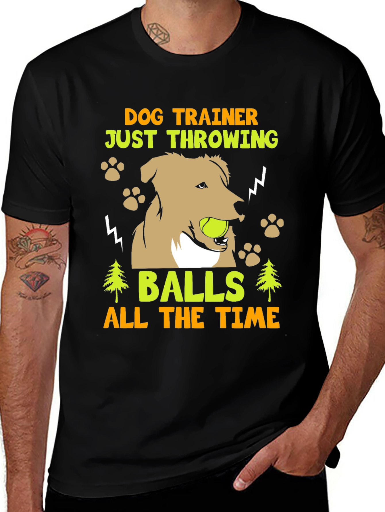 Variant 12 of Dog Trainer T-Shirt - Throwing Balls All The Time
