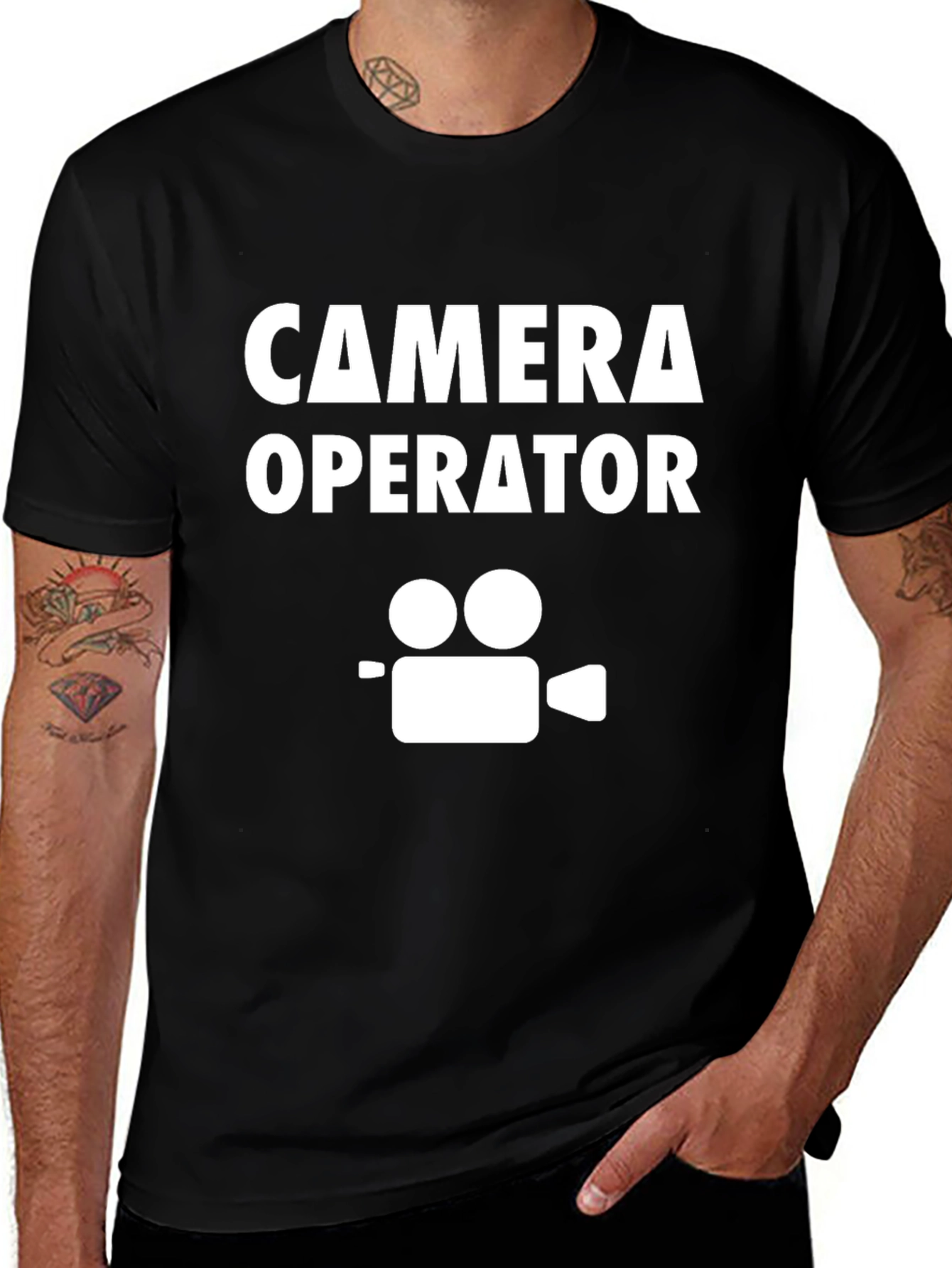 Camera Operator Black Graphic Tee