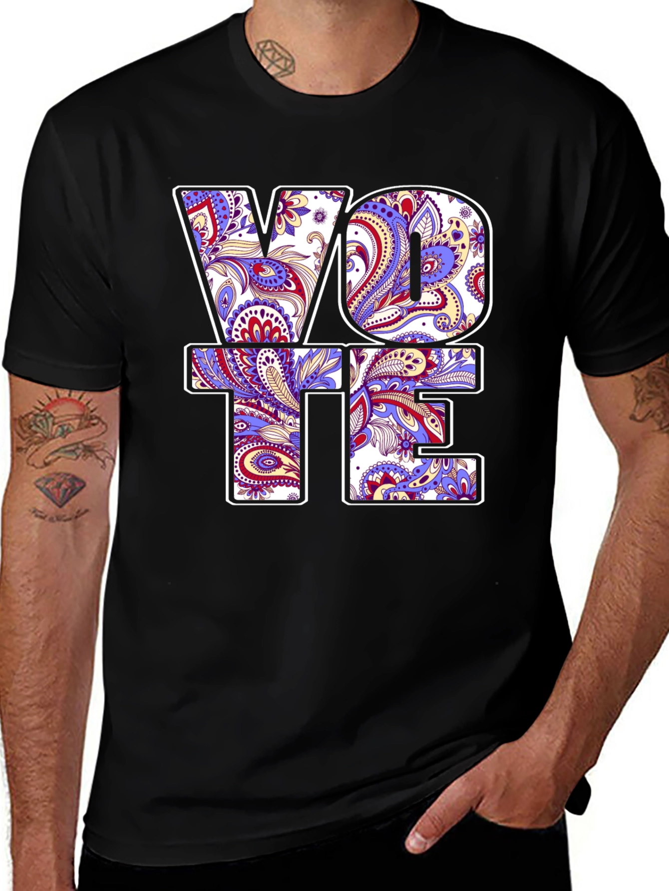 Variant 13 of Vote Paisley Print Graphic Tee