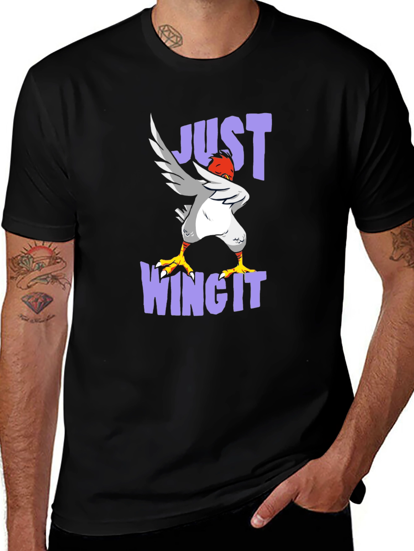 Variant 26 of Just Wing It Chicken Dabbing T-Shirt