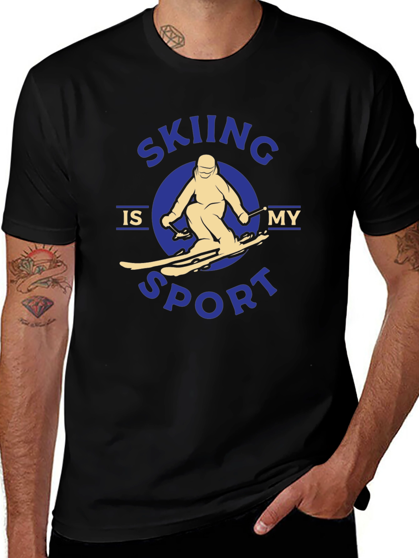 Variant 3 of Skiing is My Sport Graphic Tee