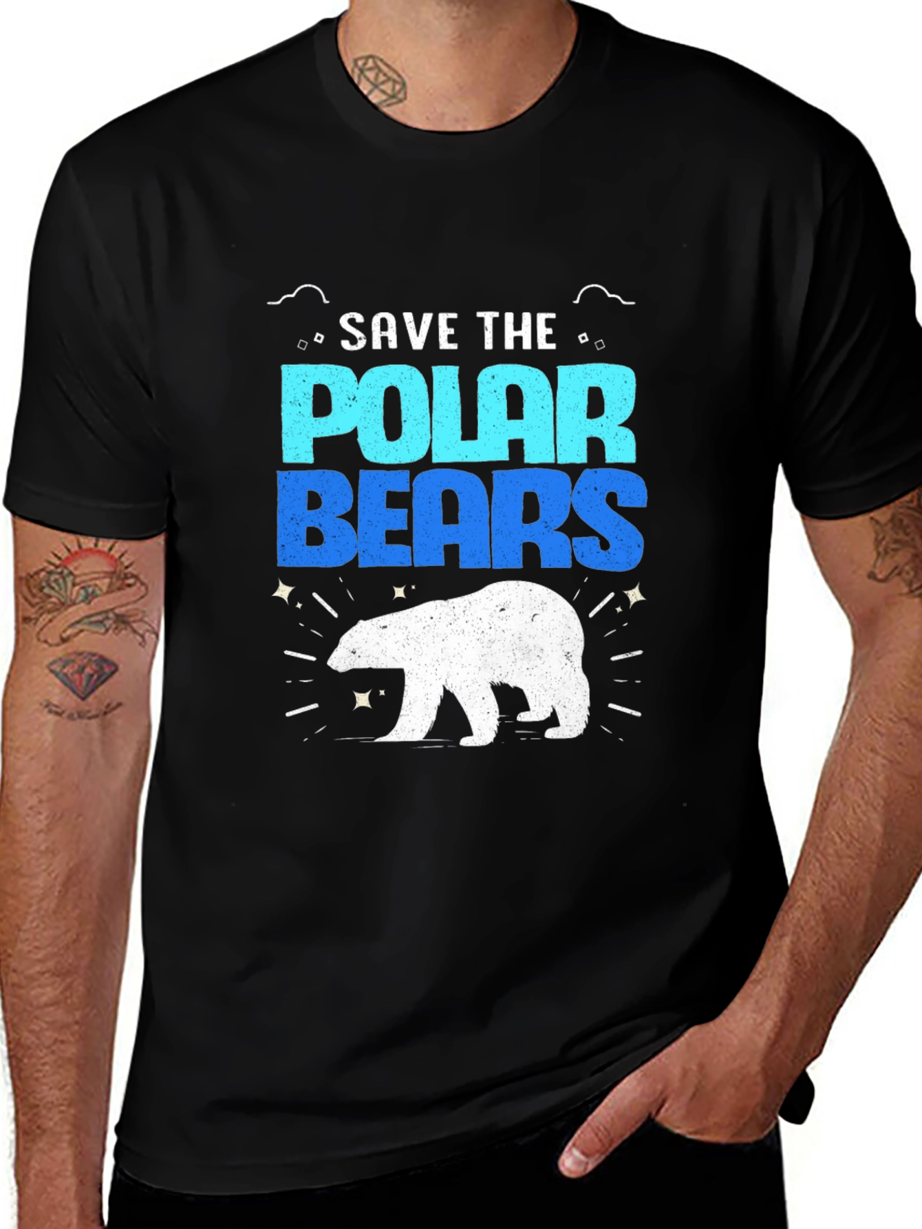 Variant 13 of Save the Polar Bears Graphic T-Shirt